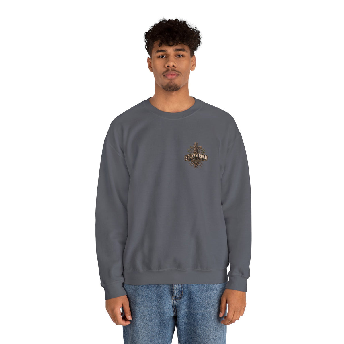 Stand Firm™ - The Narrow Road Collection | Heavy Blend Crewneck Sweatshirt | Broken Road Apparel Co.