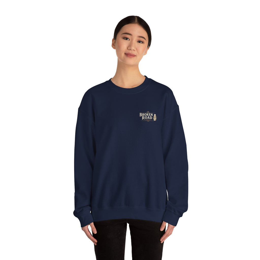 On The Road™ | Heavy Blend Crewneck Sweatshirt | Broken Road Apparel Co.