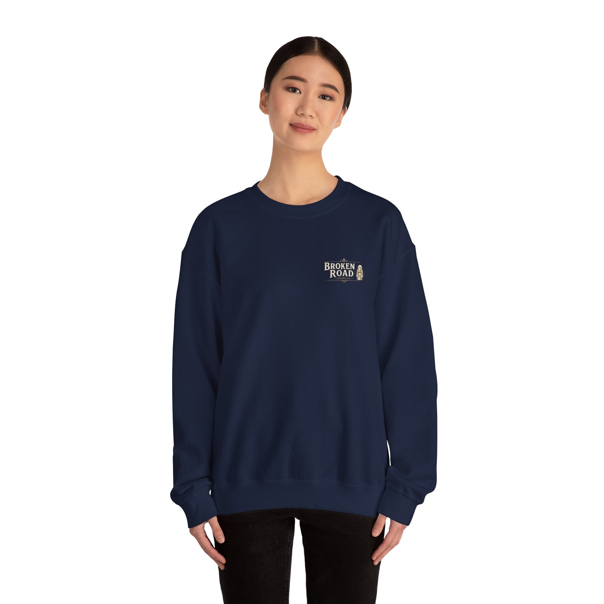 On The Road™ | Heavy Blend Crewneck Sweatshirt | Broken Road Apparel Co.