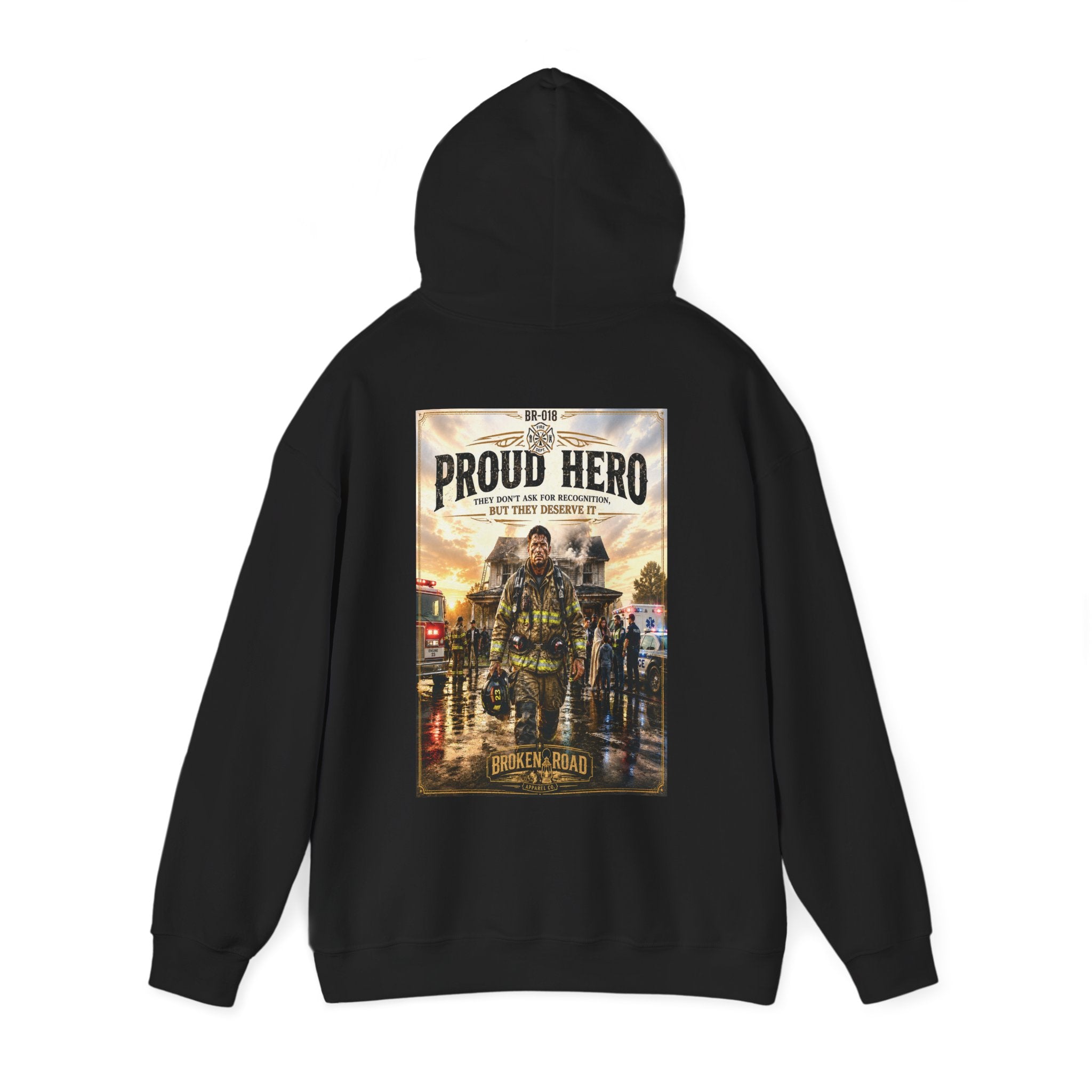 Proud Hero™ | Heavy Blend Hoodie | Broken Road Apparel Co.