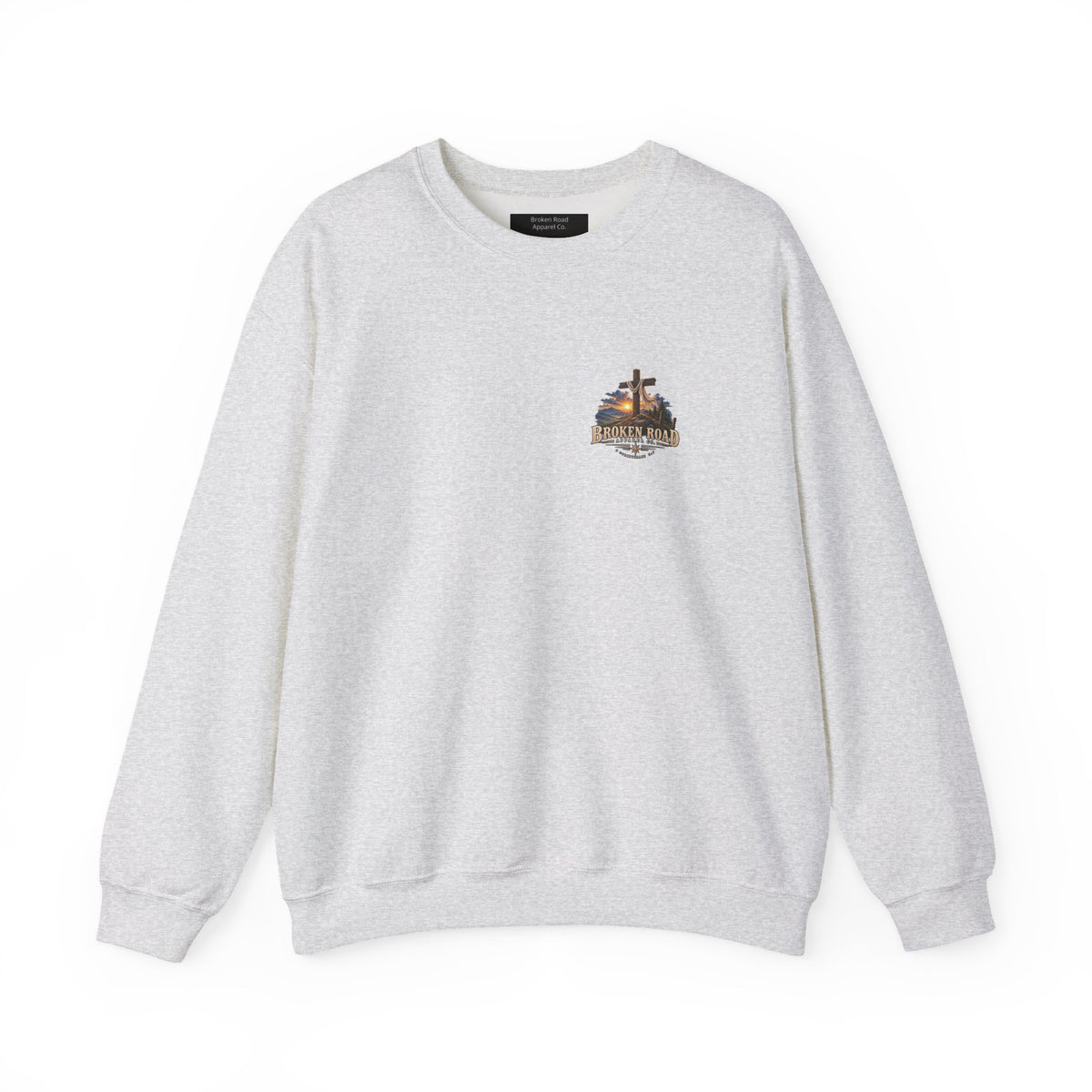 Walk By Faith — The Narrow Road Collection™ | Heavy Blend Crewneck Sweatshirt | Broken Road Apparel Co.