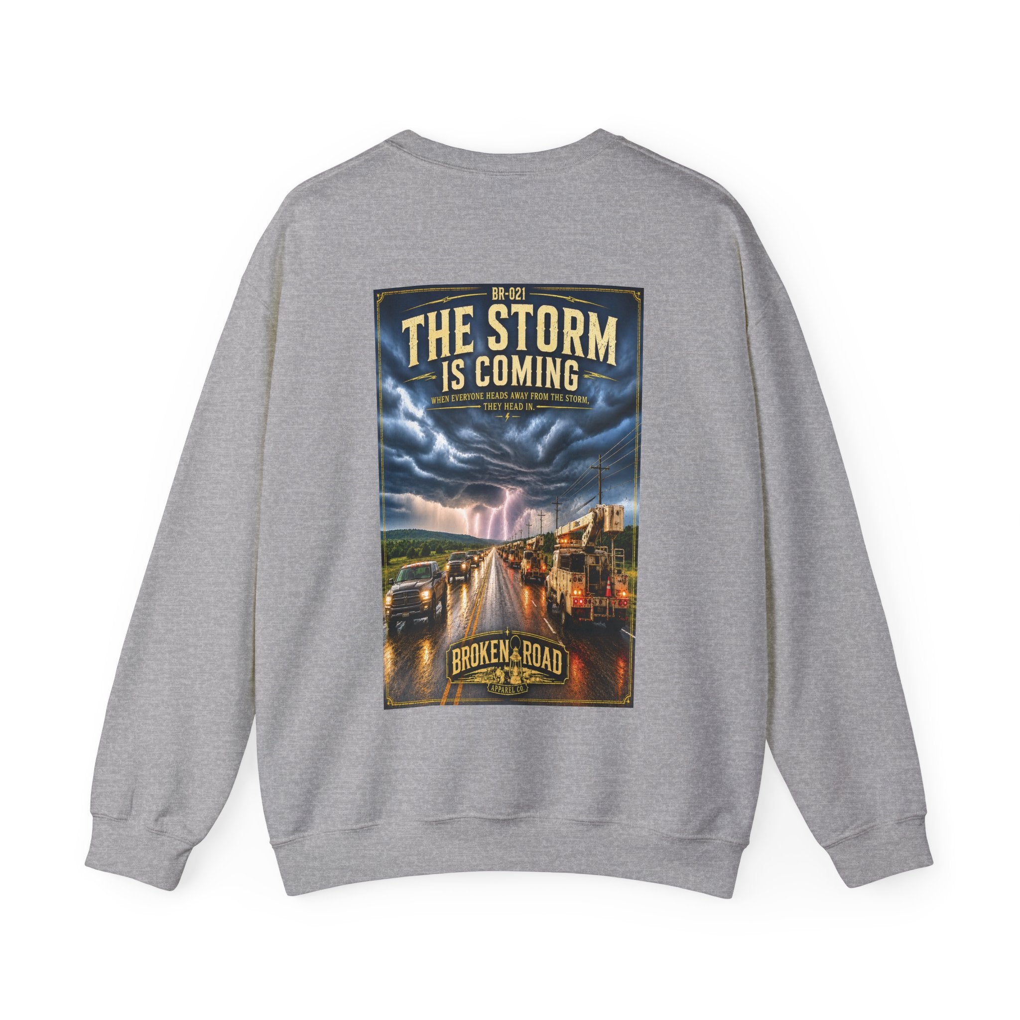 The Storm Is Coming™ | Heavy Blend Crewneck Sweatshirt | Broken Road Apparel Co.