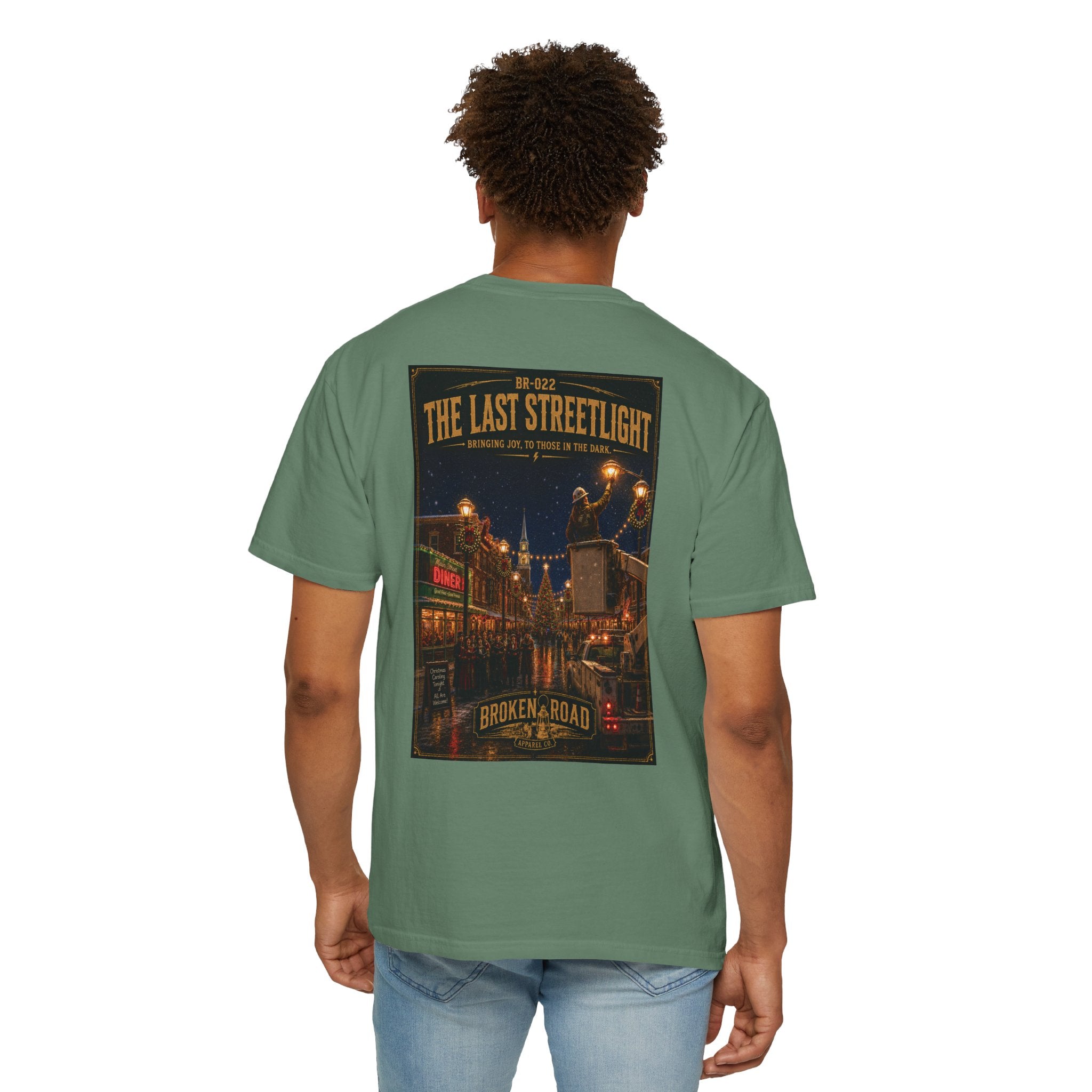The Last Streetlight™ | Premium Garment-Dyed T-Shirt | Broken Road Apparel Co.