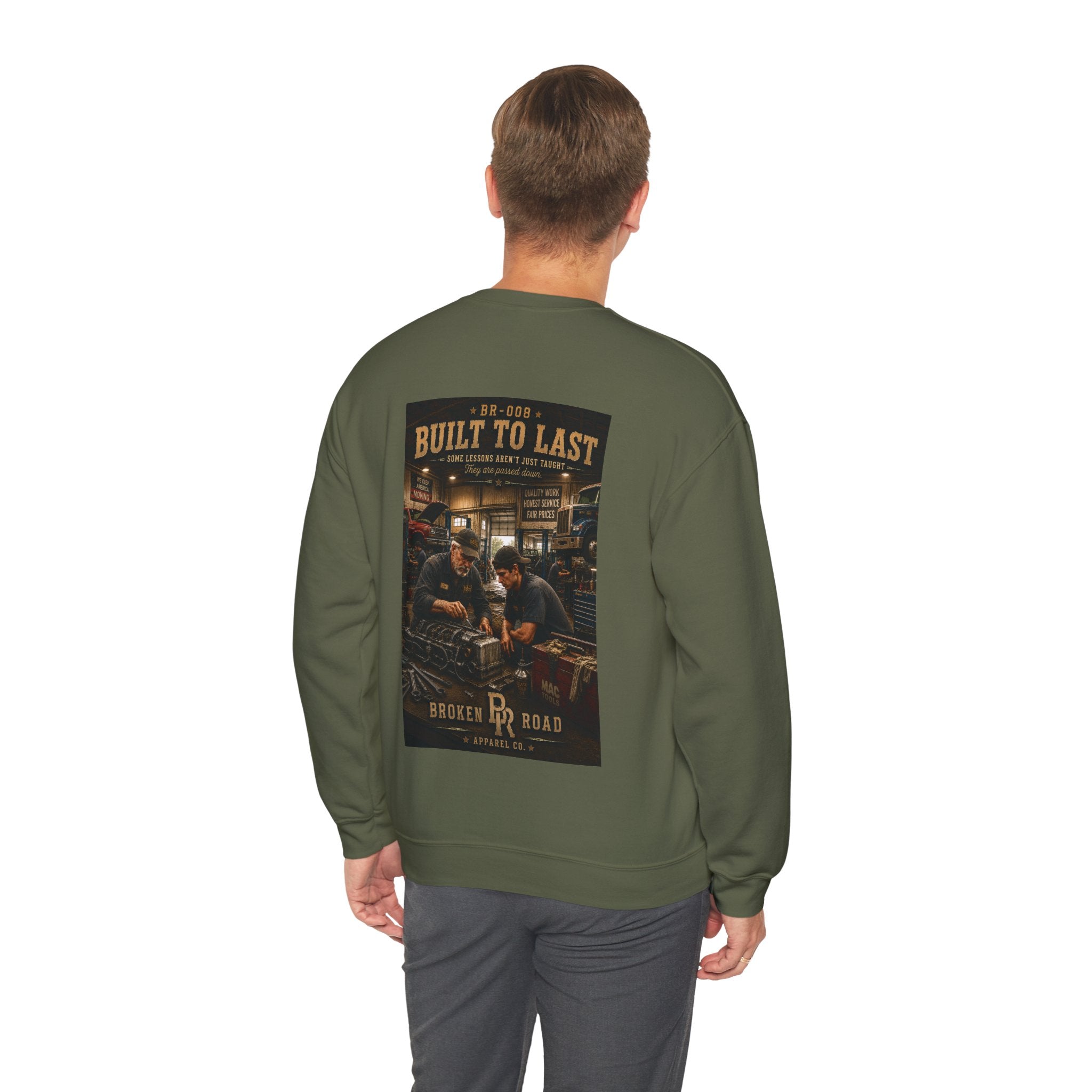Built To Last™ | Heavy Blend Crewneck Sweatshirt | Broken Road Apparel Co.