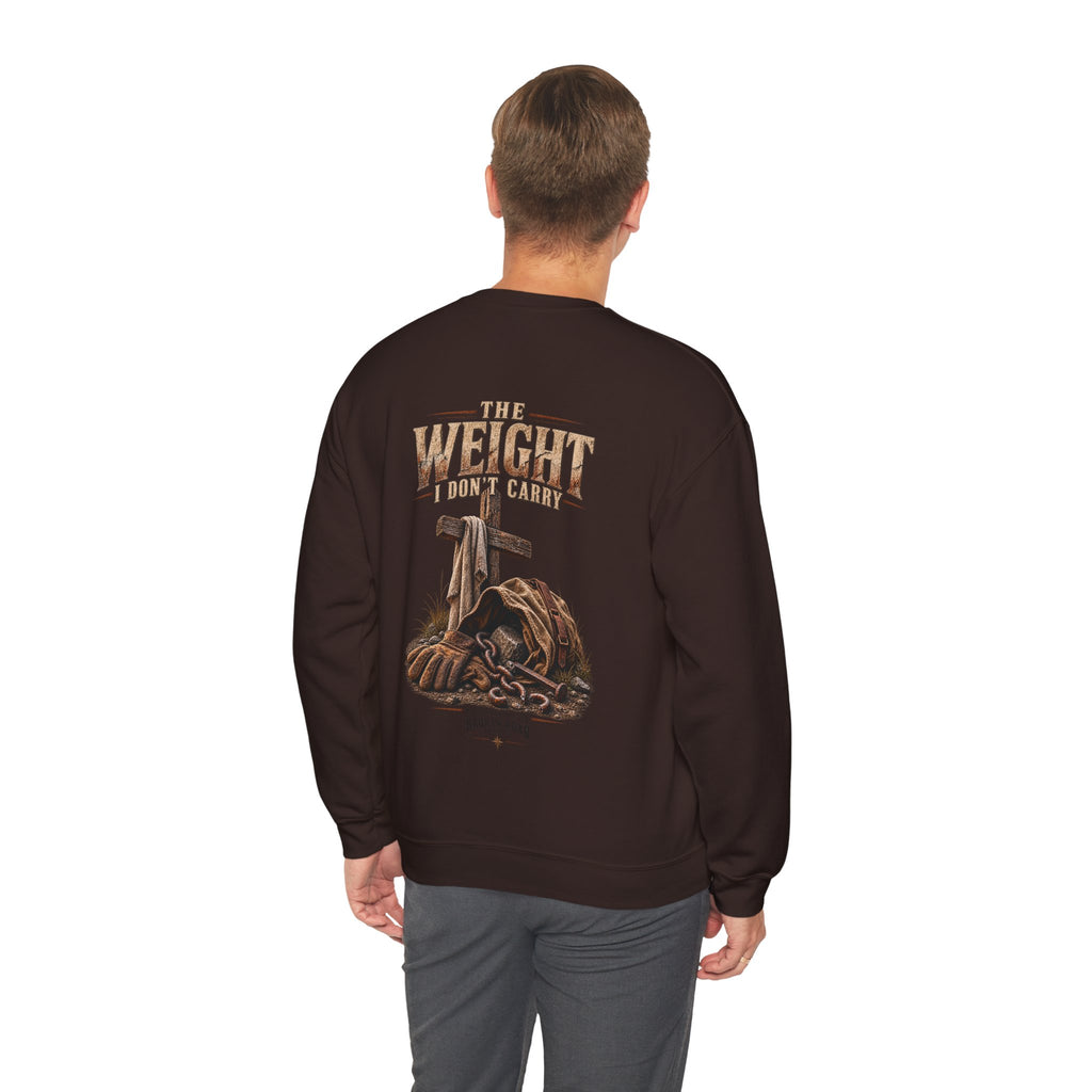 The Weight I Don't Carry™ - The Narrow Road Collection | Heavy Blend Crewneck Sweatshirt | Broken Road Apparel Co.