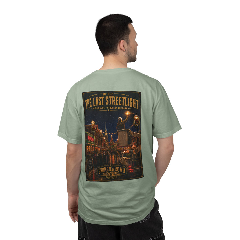 The Last Streetlight™ | Premium Garment-Dyed T-Shirt | Broken Road Apparel Co.