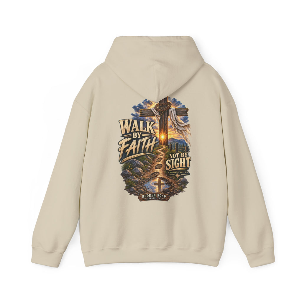Walk By Faith™ - The Narrow Road Collection | Heavy Blend Hoodie | Broken Road Apparel Co.