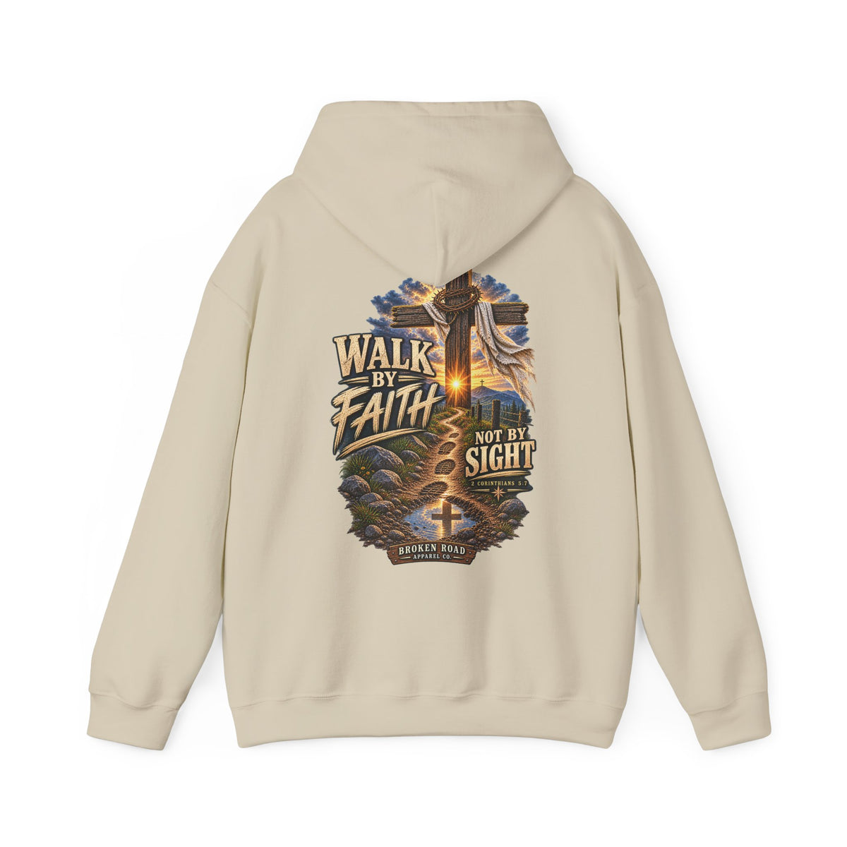 Walk By Faith™ - The Narrow Road Collection | Heavy Blend Hoodie | Broken Road Apparel Co.
