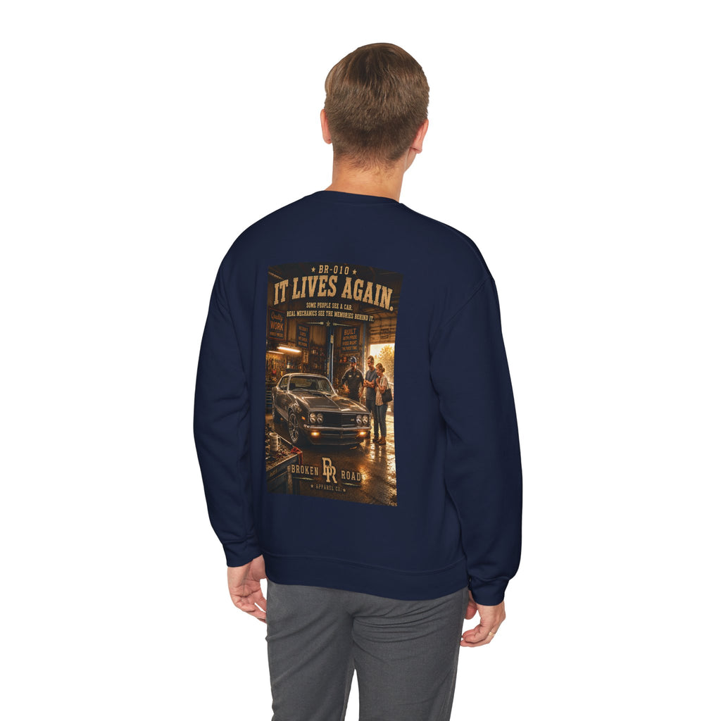 It Lives Again™ | Heavy Blend Crewneck Sweatshirt | Broken Road Apparel Co.