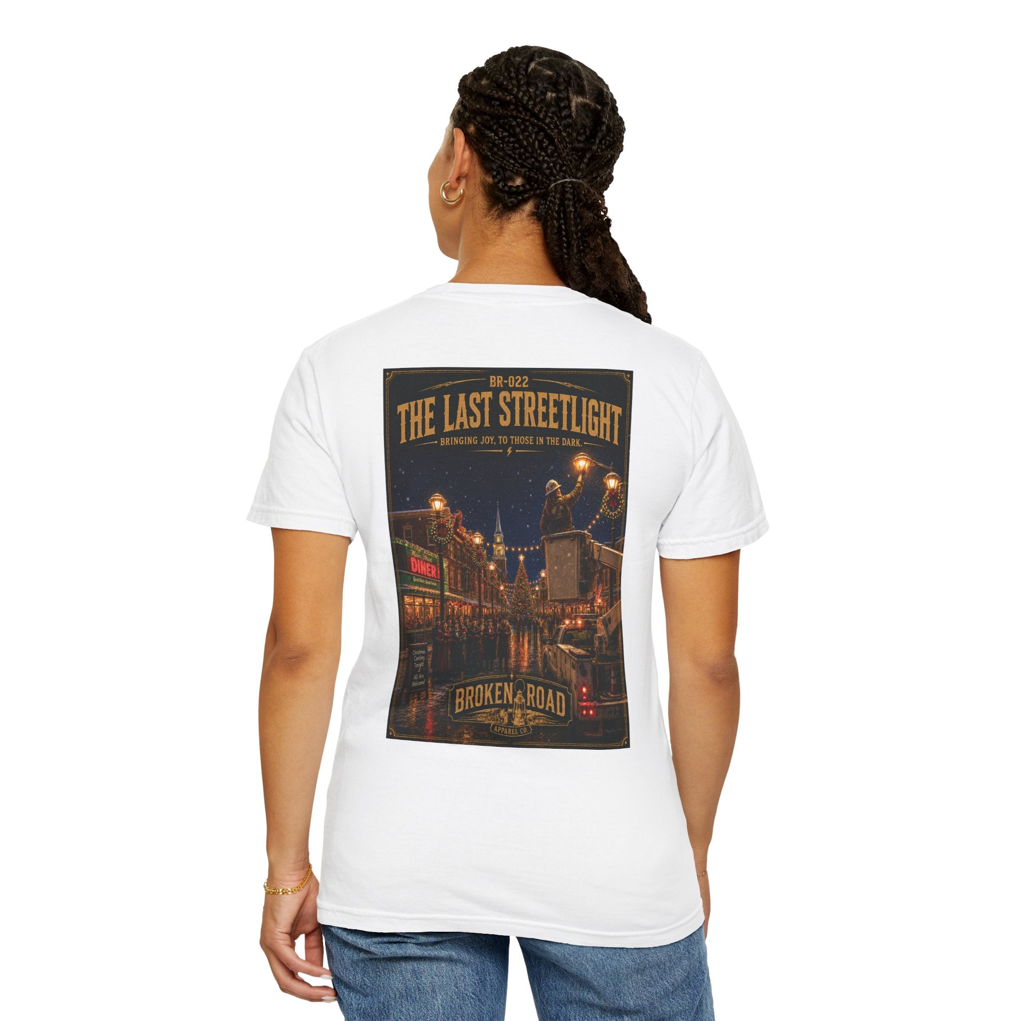 The Last Streetlight™ | Premium Garment-Dyed T-Shirt | Broken Road Apparel Co.