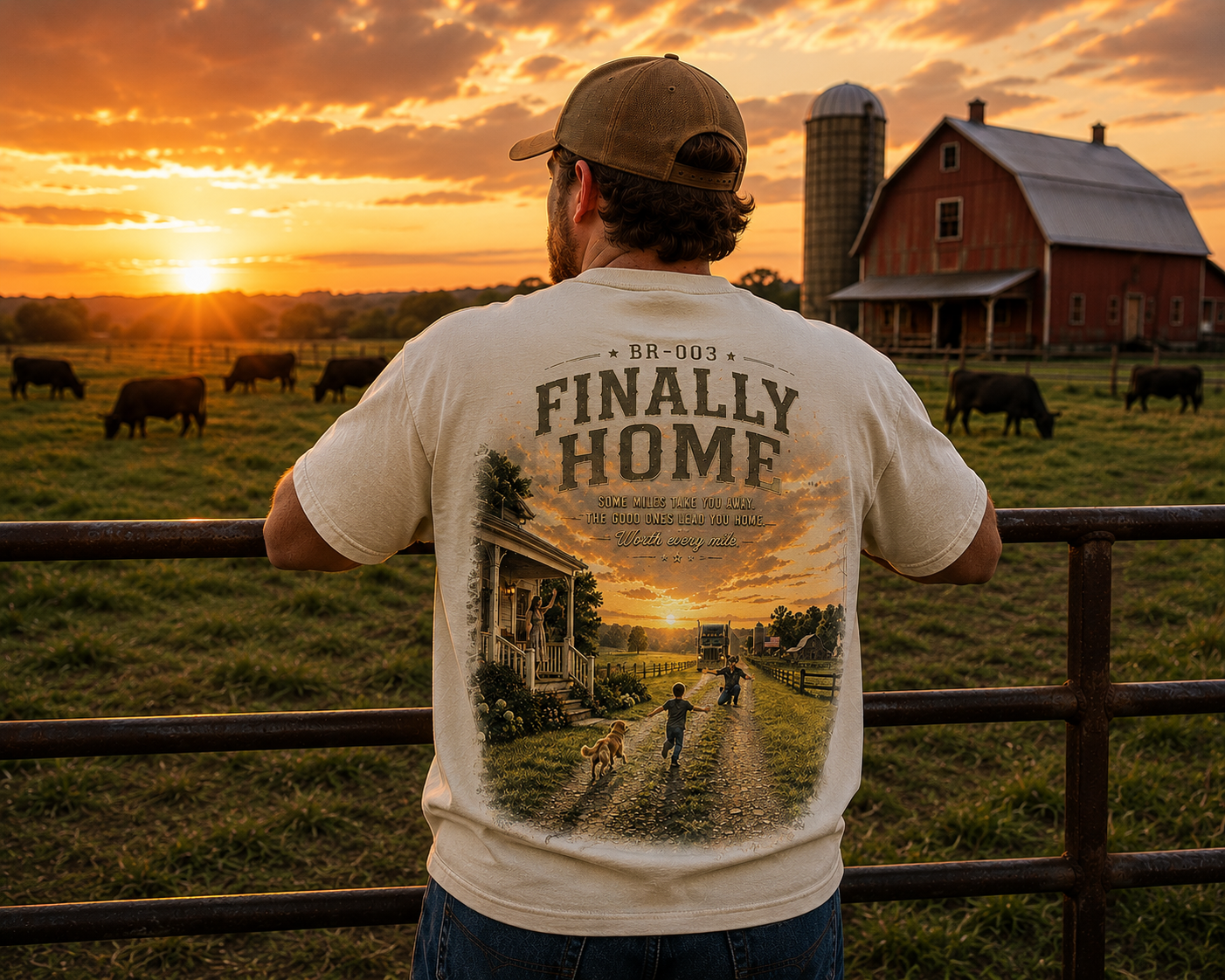 Finally Home™ | Premium Garment-Dyed T-Shirt | Broken Road Apparel Co.