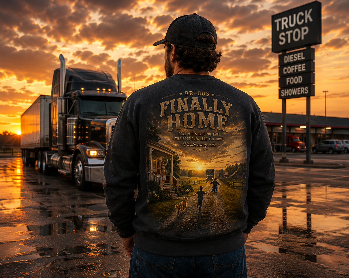 Finally Home™ | Heavy Blend Crewneck Sweatshirt | Broken Road Apparel Co.