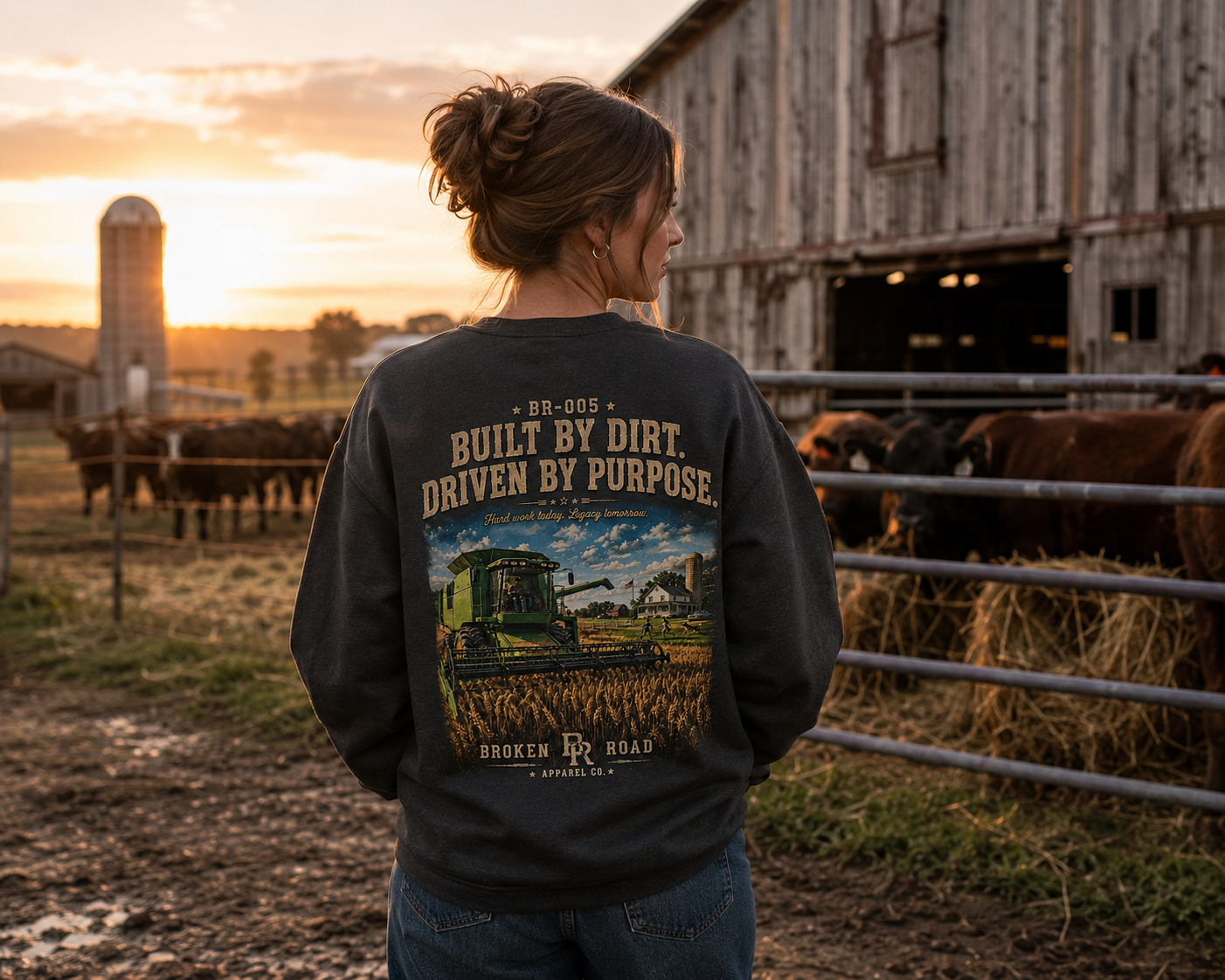 Built By Dirt™ | Heavy Blend Crewneck Sweatshirt | Broken Road Apparel Co.