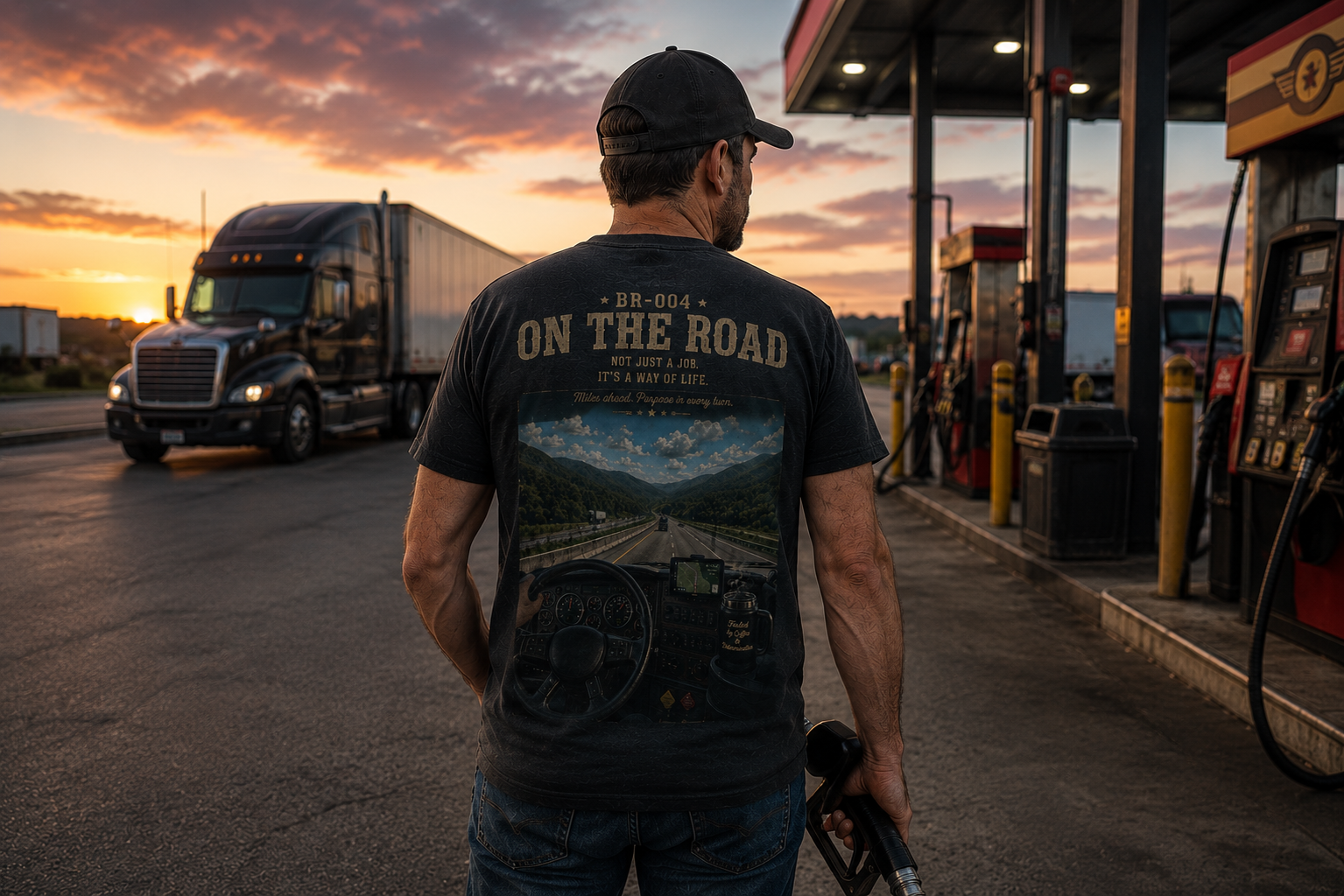 On The Road™ | Premium Garment-Dyed T-Shirt | Broken Road Apparel Co.