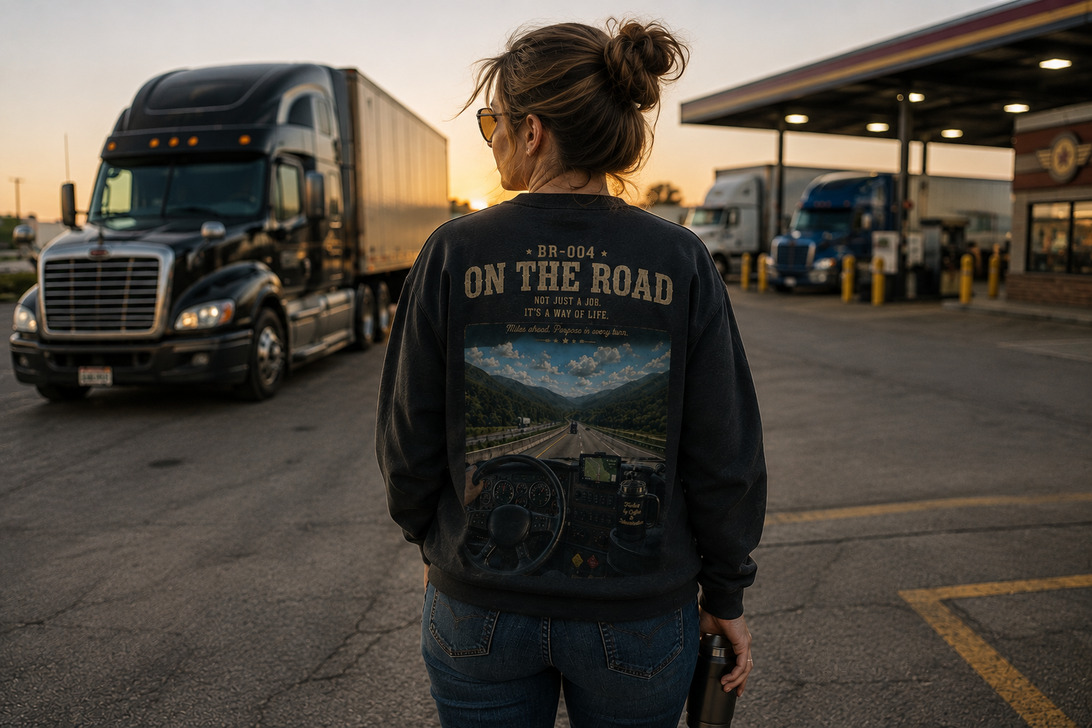 On The Road™ | Heavy Blend Crewneck Sweatshirt | Broken Road Apparel Co.