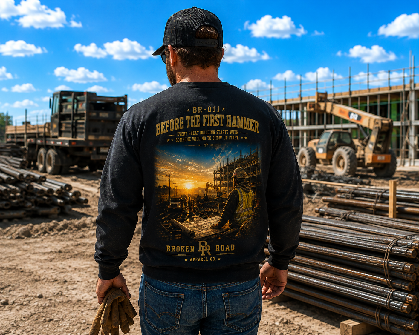 Before The First Hammer™ | Heavy Blend Crewneck Sweatshirt | Broken Road Apparel Co.