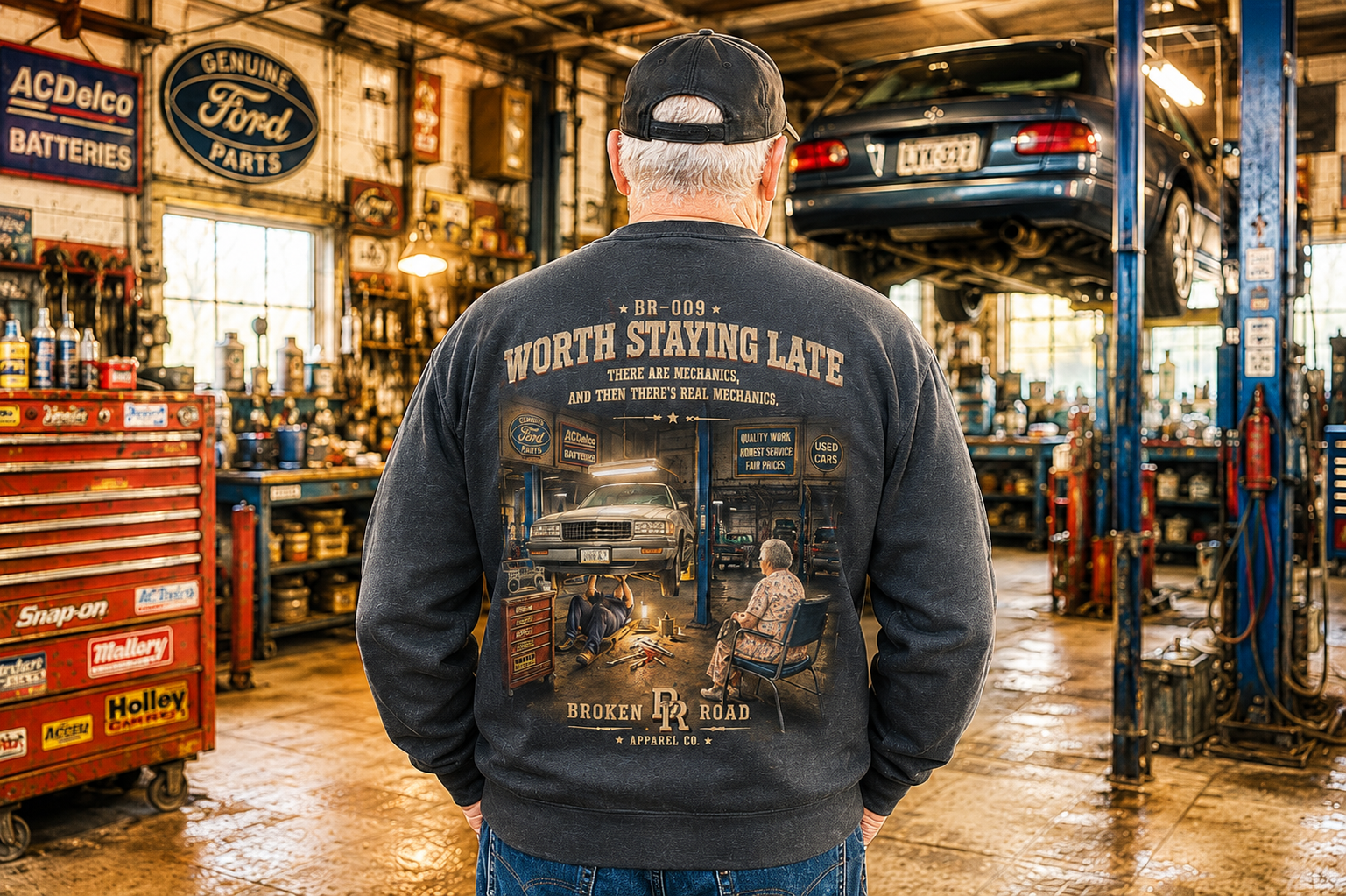 Worth Staying Late™ | Heavy Blend Crewneck Sweatshirt | Broken Road Apparel Co.