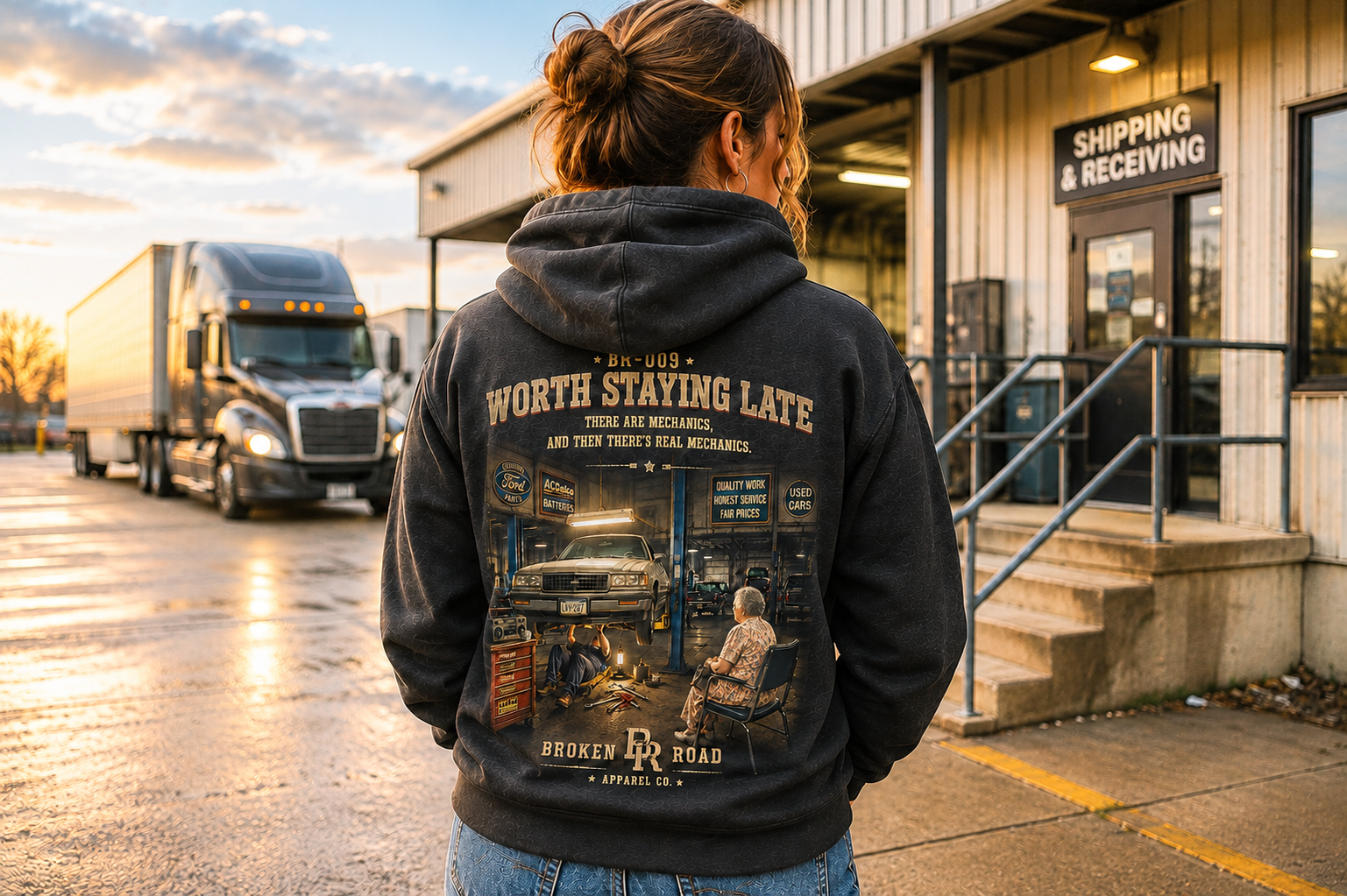 Worth Staying Late™ | Heavy Blend Hoodie | Broken Road Apparel Co.