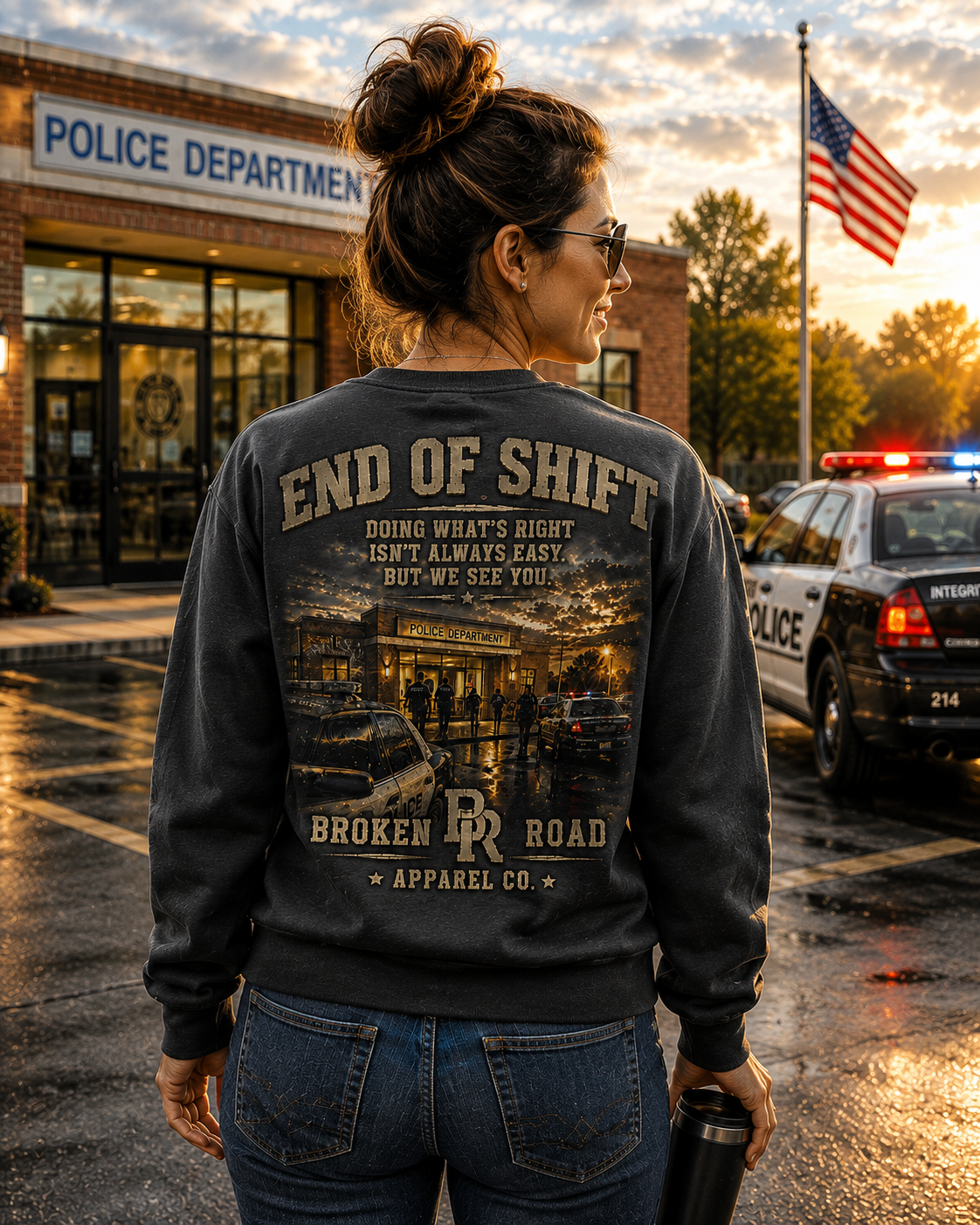 End Of Shift™ | Heavy Blend Crewneck Sweatshirt | Broken Road Apparel Co.