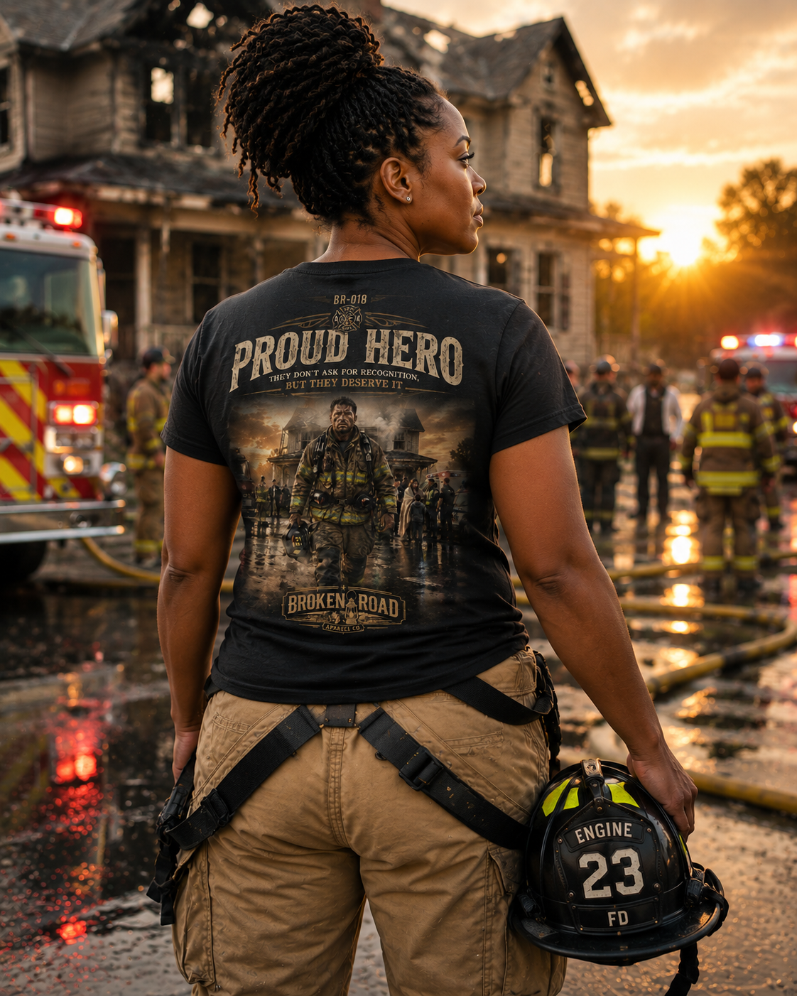 Proud Hero™ | Premium Garment-Dyed T-Shirt | Broken Road Apparel Co.