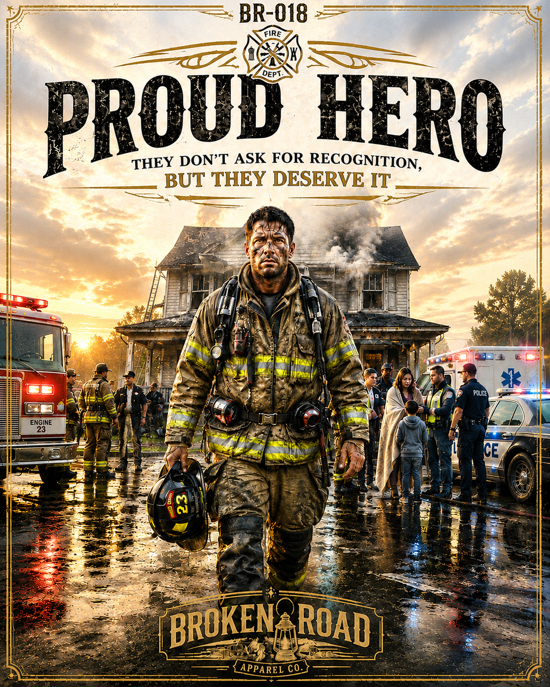 Proud Hero™ | Heavy Blend Hoodie | Broken Road Apparel Co.