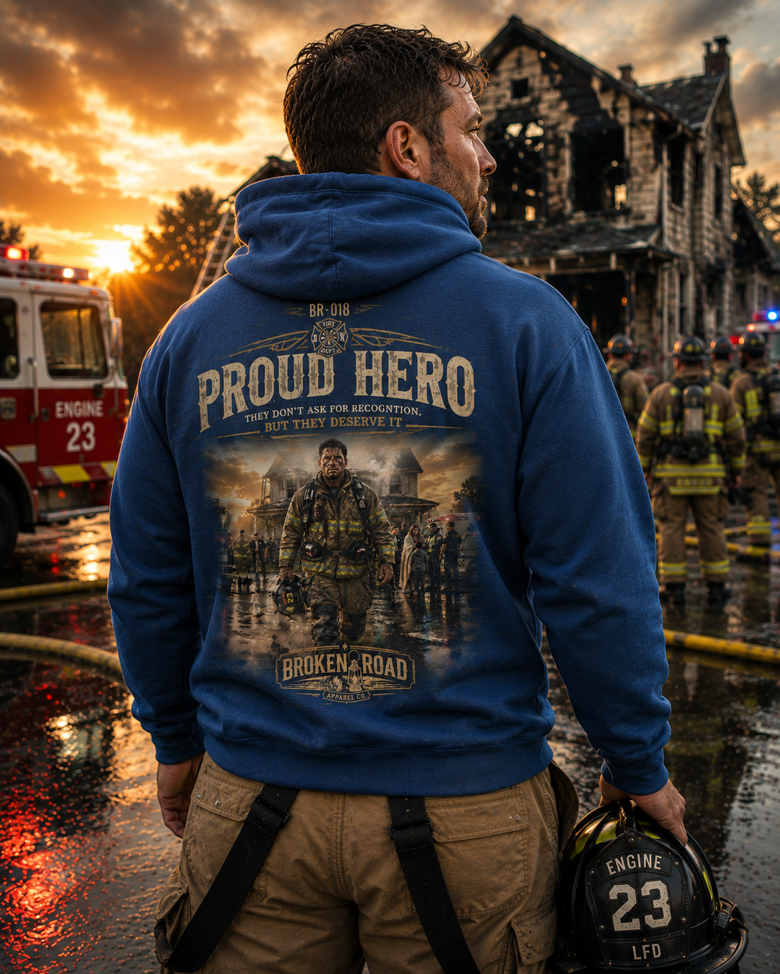 Proud Hero™ | Heavy Blend Hoodie | Broken Road Apparel Co.