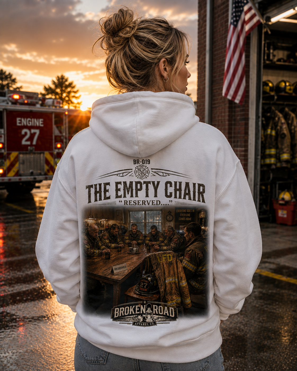 The Empty Chair™ | Heavy Blend Hoodie | Broken Road Apparel Co.