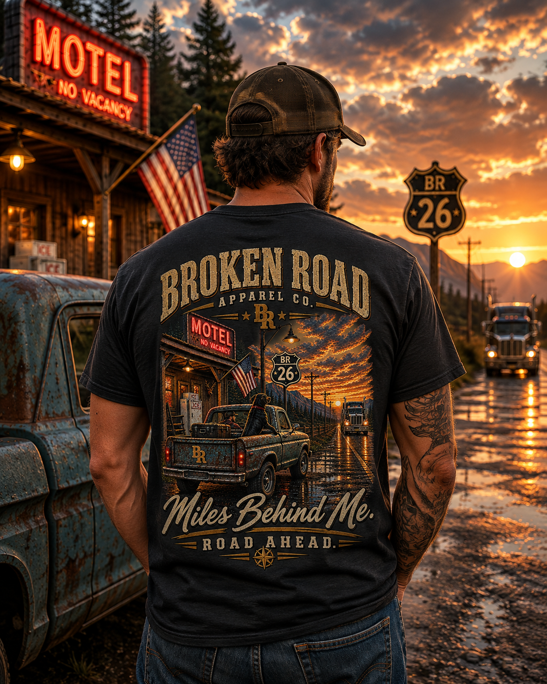 Miles Behind Me. Road Ahead. T-Shirt | Broken Road Apparel Co. – Broken Road Tee