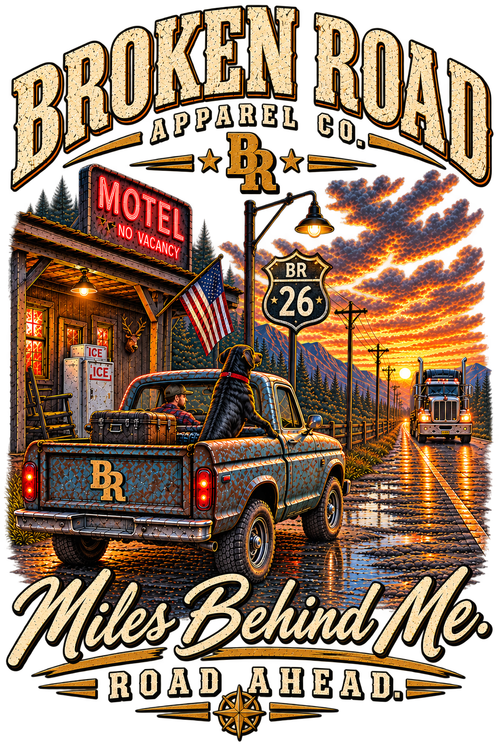 Miles Behind Me. Road Ahead. T-Shirt | Broken Road Apparel Co. – Broken Road Tee