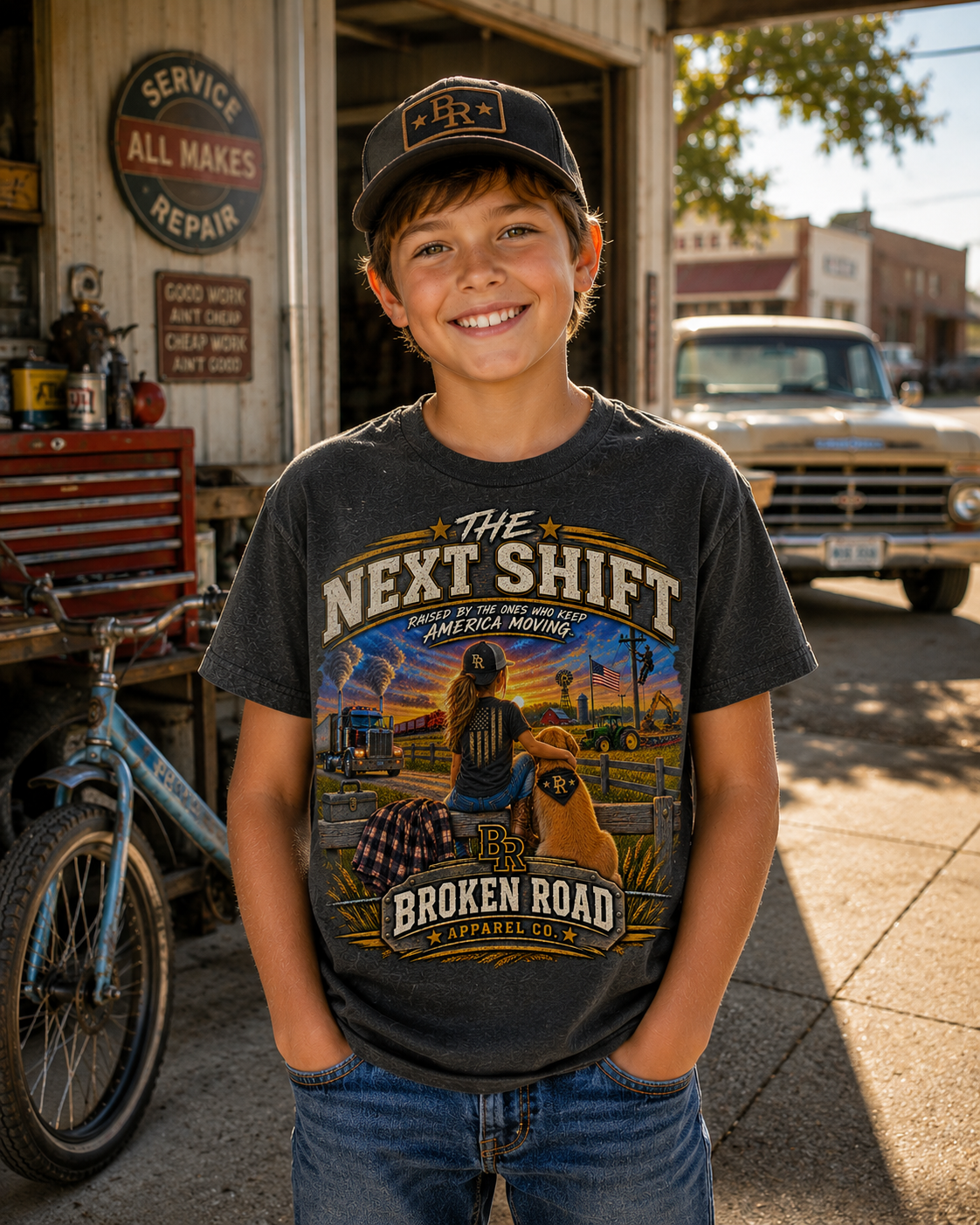 The Next Shift™ Male Kids Graphic Tee | Broken Road Apparel Co.