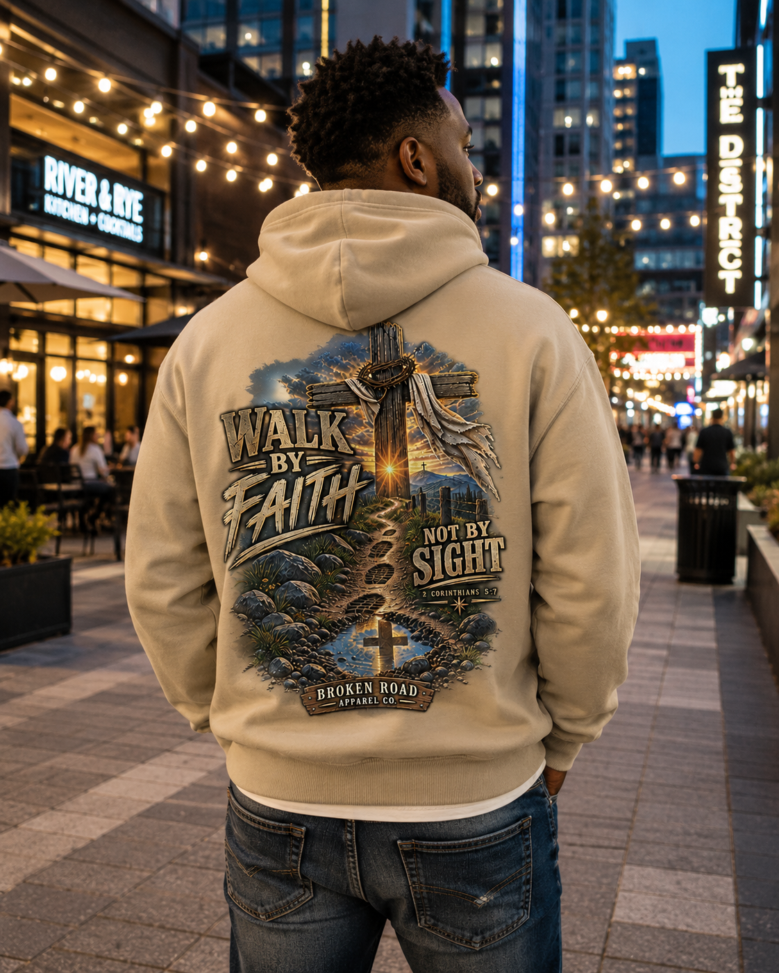 Walk By Faith™ - The Narrow Road Collection | Heavy Blend Hoodie | Broken Road Apparel Co.