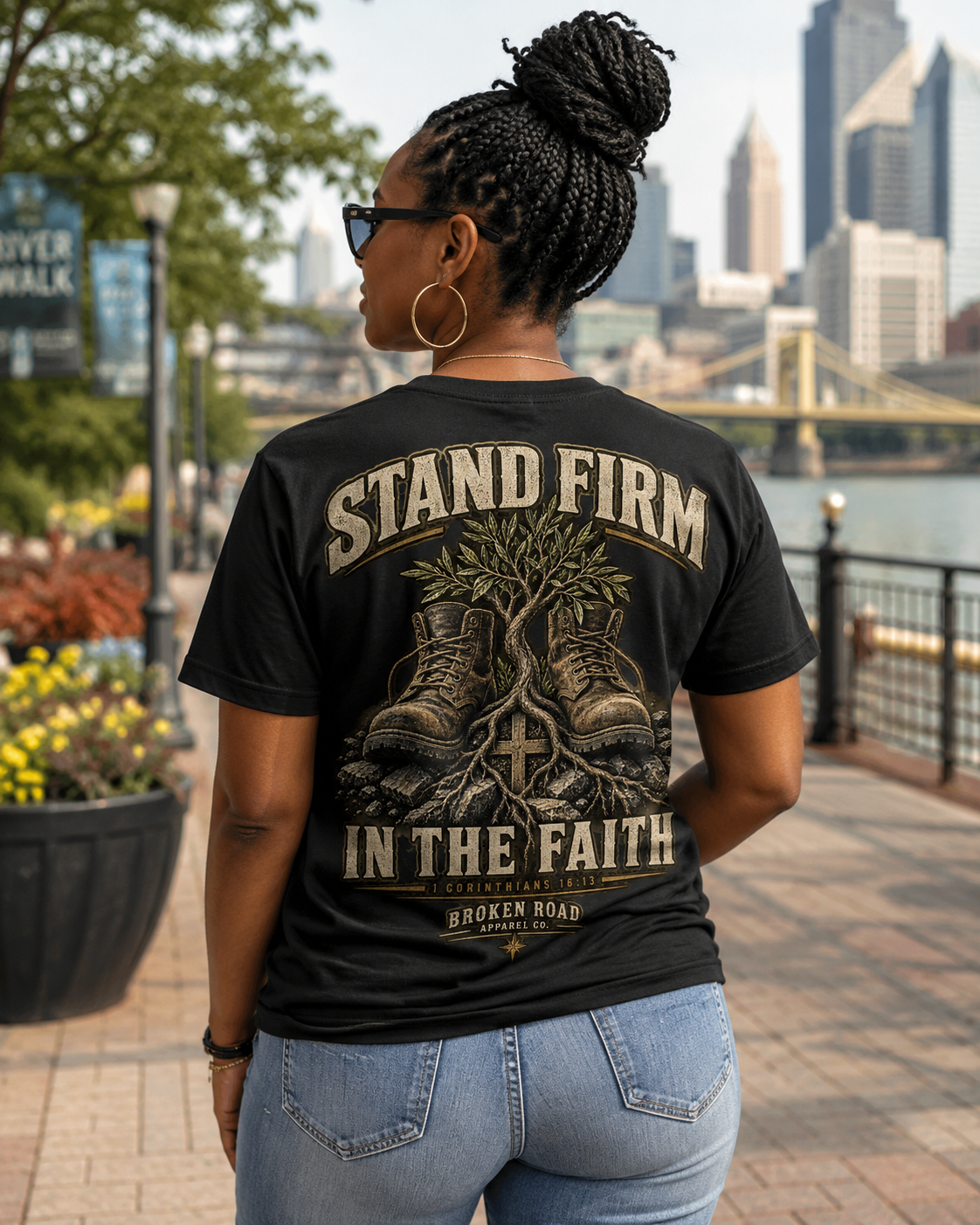 Stand Firm™ - The Narrow Road Collection | Premium Garment-Dyed T-Shirt | Broken Road Apparel Co.