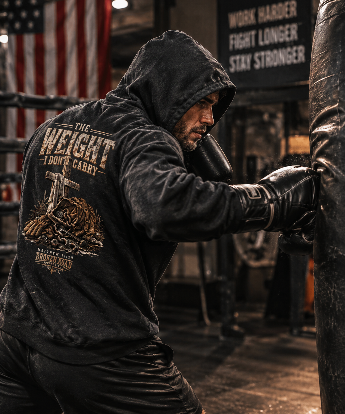 The Weight I Don't Carry™ - The Narrow Road Collection | Heavy Blend Hoodie | Broken Road Apparel Co.
