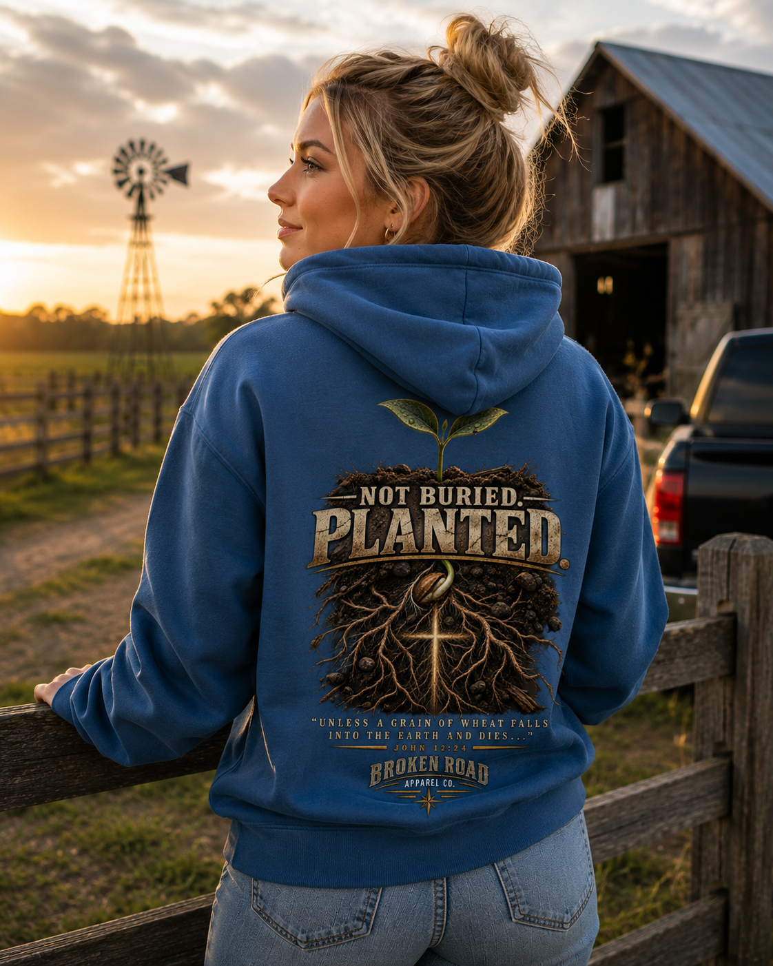 Not Buried. Planted™ - The Narrow Road Collection | Heavy Blend Hoodie | Broken Road Apparel Co.