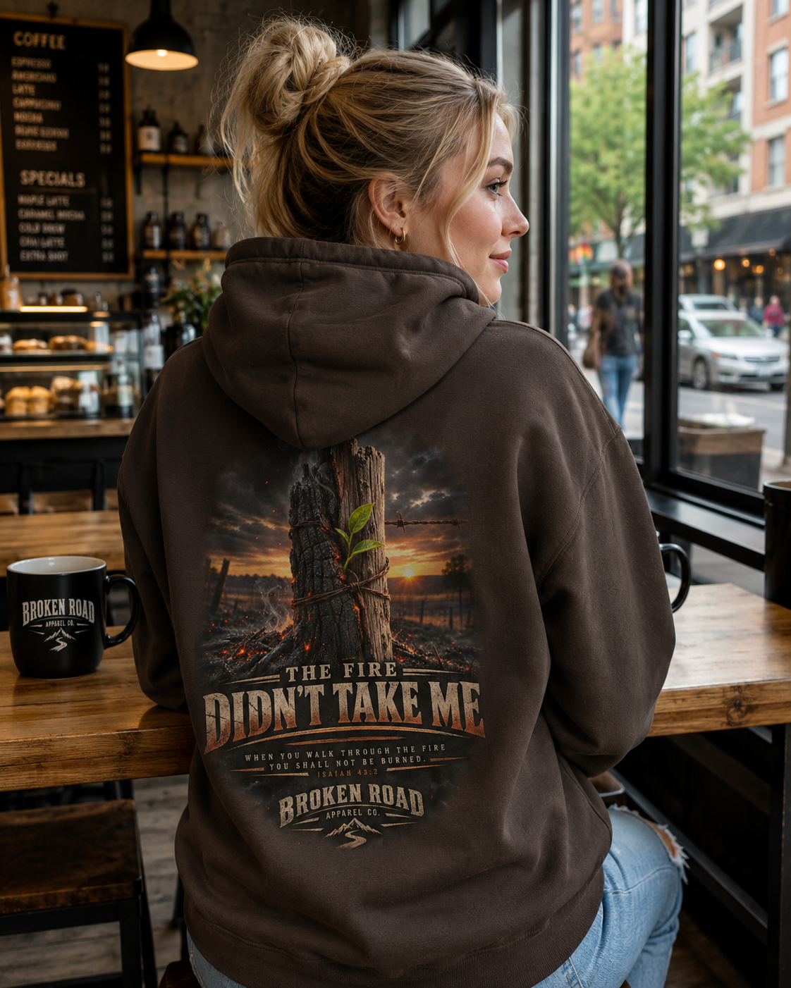 The Fire Didn't Take Me™ - The Narrow Road Collection | Heavy Blend Hoodie | Broken Road Apparel Co.