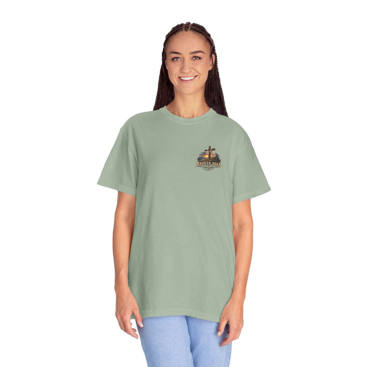 Walk By Faith — The Narrow Road Collection™ | Premium Garment-Dyed T-Shirt | Broken Road Apparel Co.