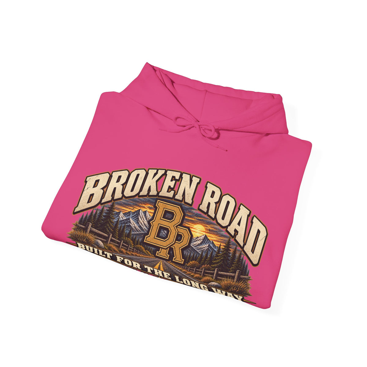 Built For The Long Way™ - Broken Road Gear | Heavy Blend Hoodie | Broken Road Apparel Co.