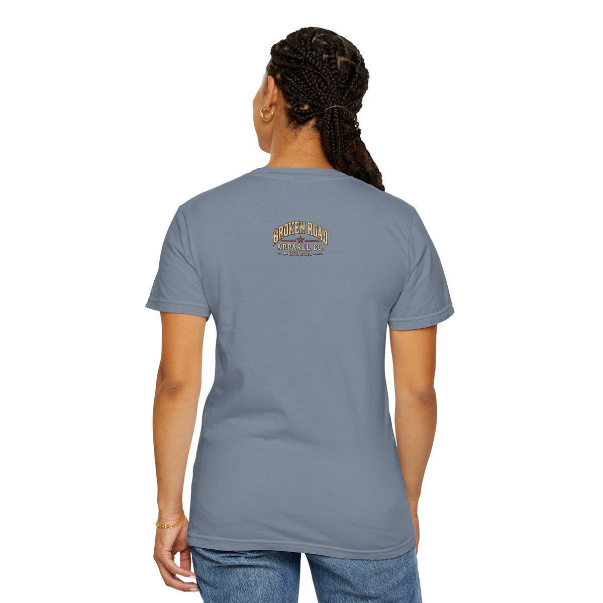The Road Behind Made Me – Vintage Broken Road T-Shirt / Unisex Garment-Dyed T-shirt
