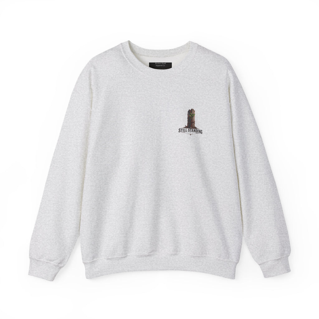 The Fire Didn't Take Me™ - The Narrow Road Collection | Heavy Blend Crewneck Sweatshirt | Broken Road Apparel Co.