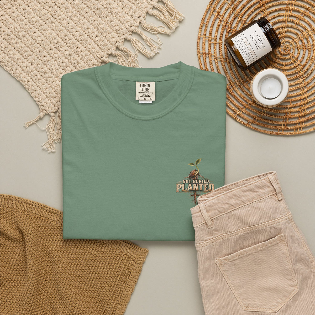 Not Buried. Planted.™ - The Narrow Road Collection | Premium Garment-Dyed T-Shirt | Broken Road Apparel Co.