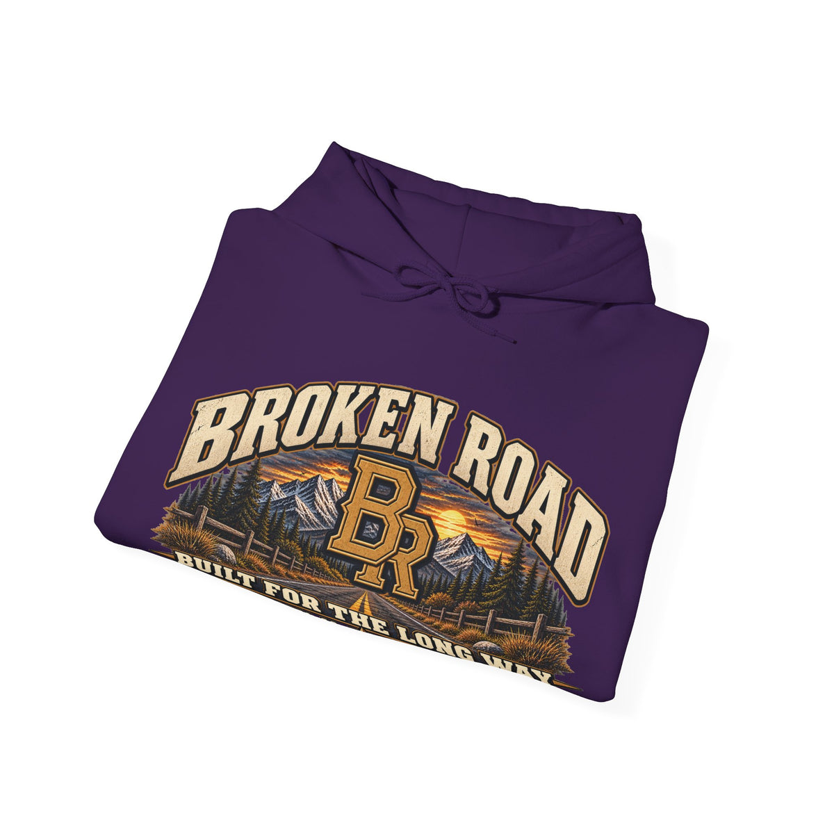 Built For The Long Way™ - Broken Road Gear | Heavy Blend Hoodie | Broken Road Apparel Co.