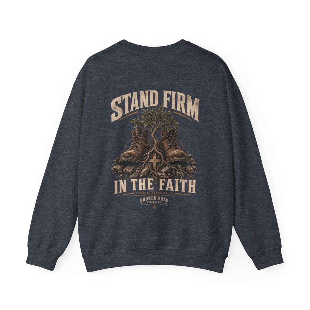 Stand Firm™ - The Narrow Road Collection | Heavy Blend Crewneck Sweatshirt | Broken Road Apparel Co.