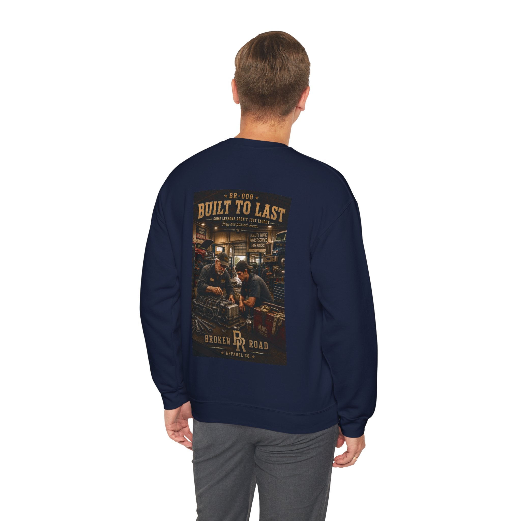 Built To Last™ | Heavy Blend Crewneck Sweatshirt | Broken Road Apparel Co.