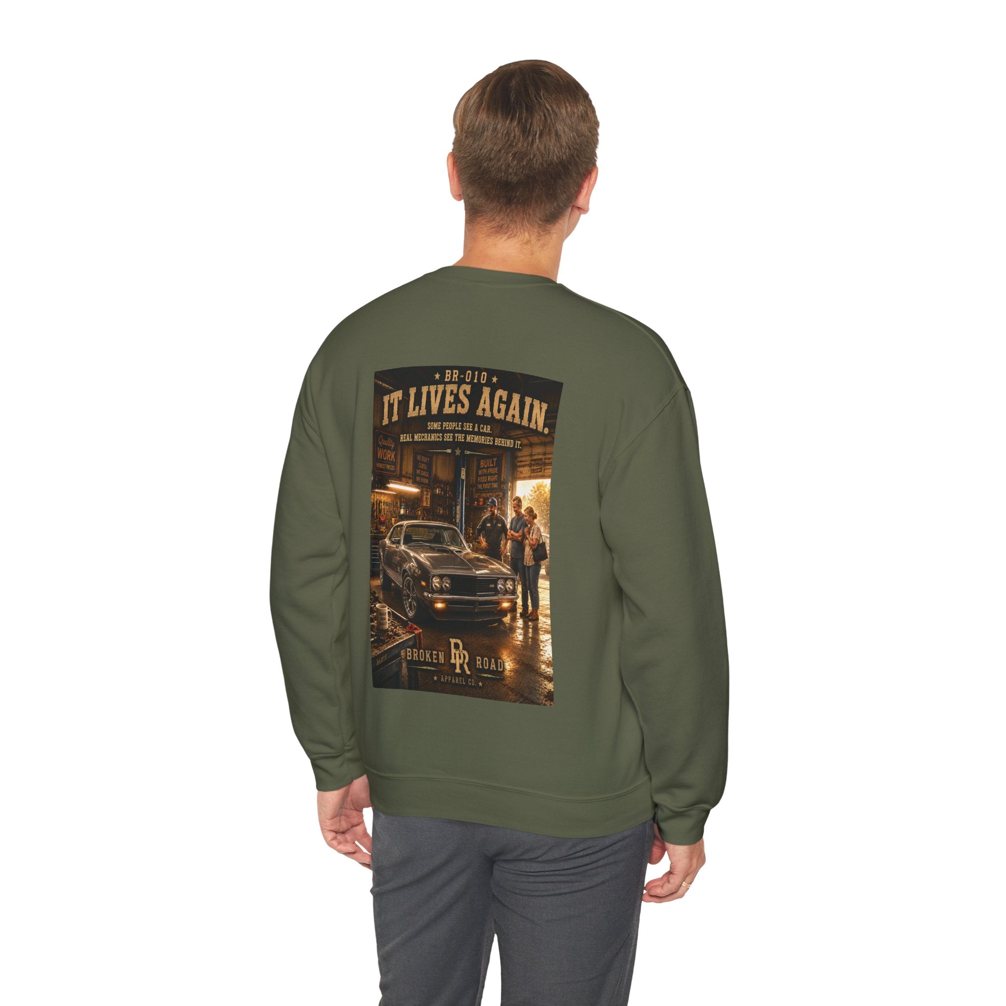 It Lives Again™ | Heavy Blend Crewneck Sweatshirt | Broken Road Apparel Co.