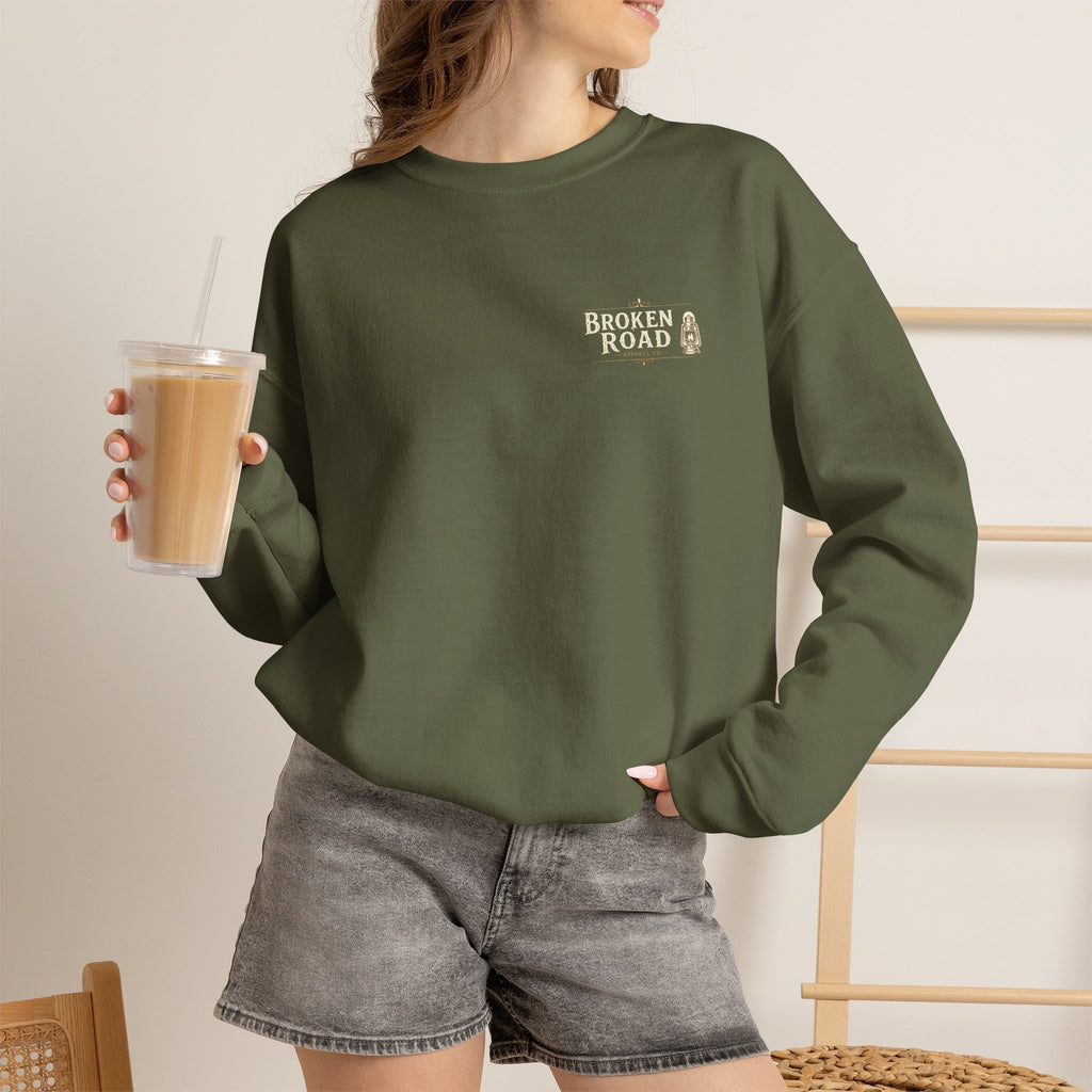 The Last Streetlight™ | Heavy Blend Crewneck Sweatshirt | Broken Road Apparel Co.