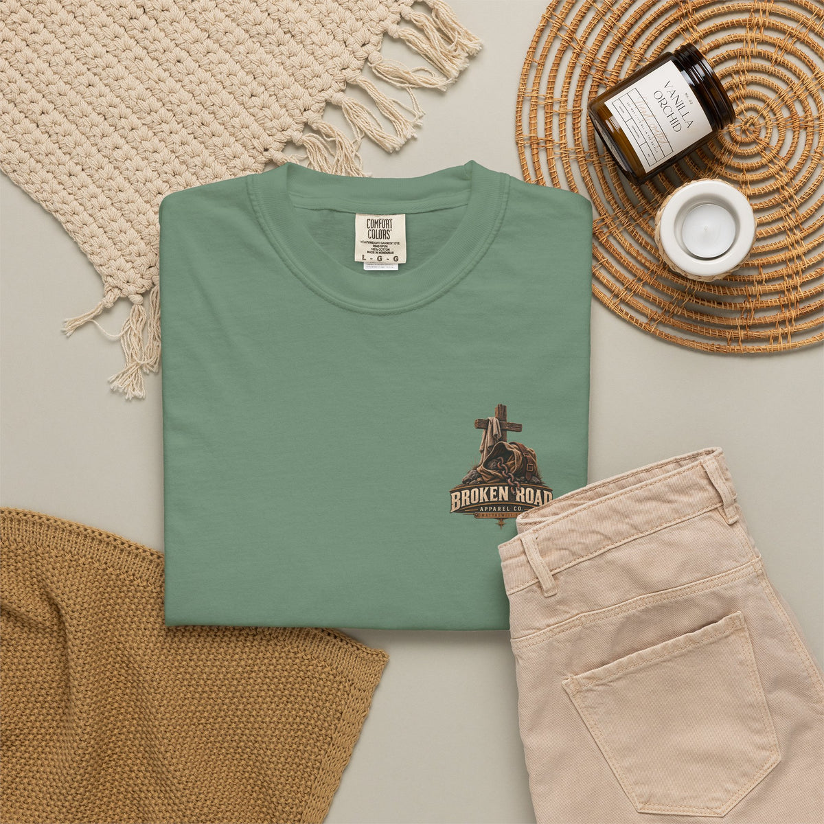 The Weight I Don't Carry™ - The Narrow Road Collection | Premium Garment-Dyed T-Shirt | Broken Road Apparel Co.