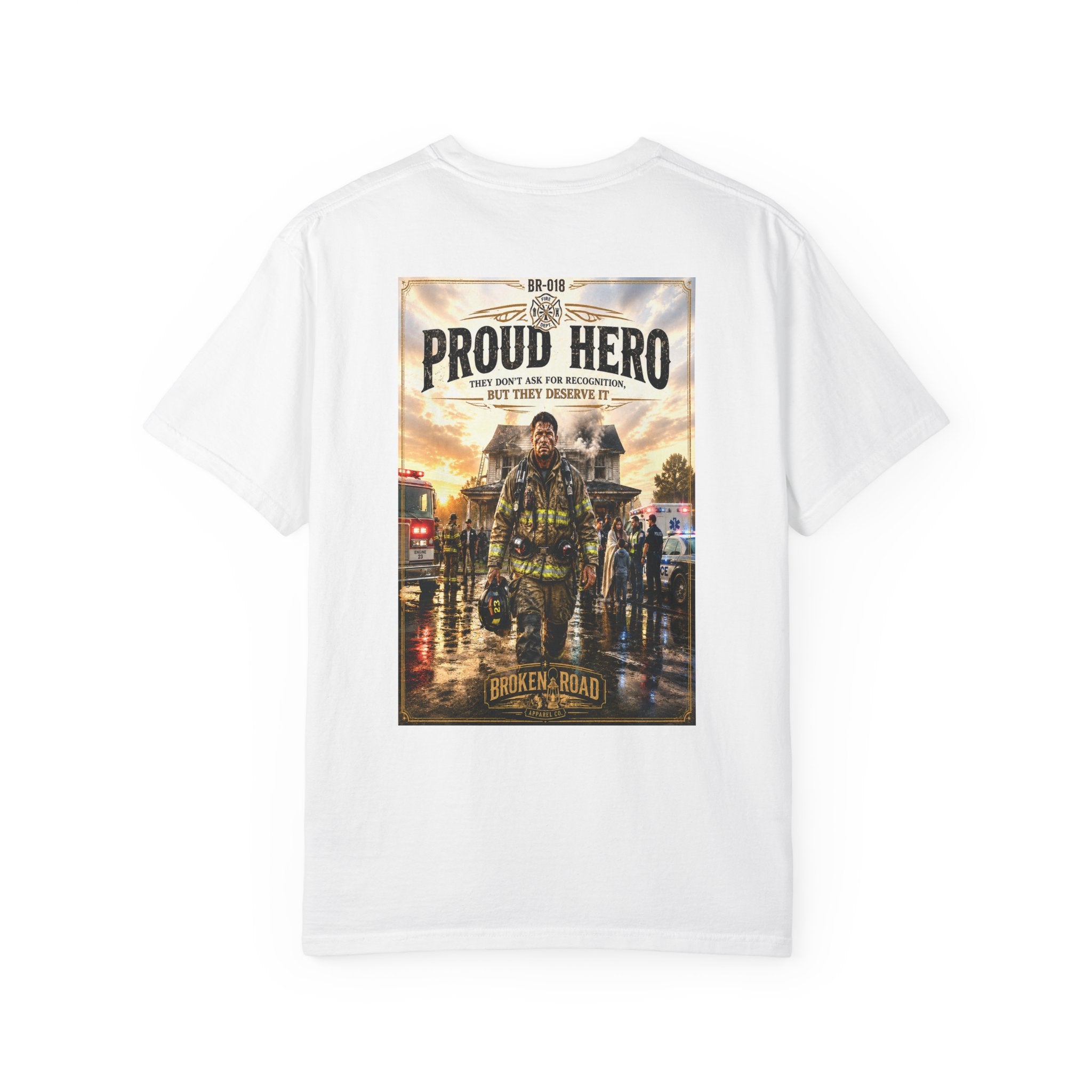Proud Hero™ | Premium Garment-Dyed T-Shirt | Broken Road Apparel Co.