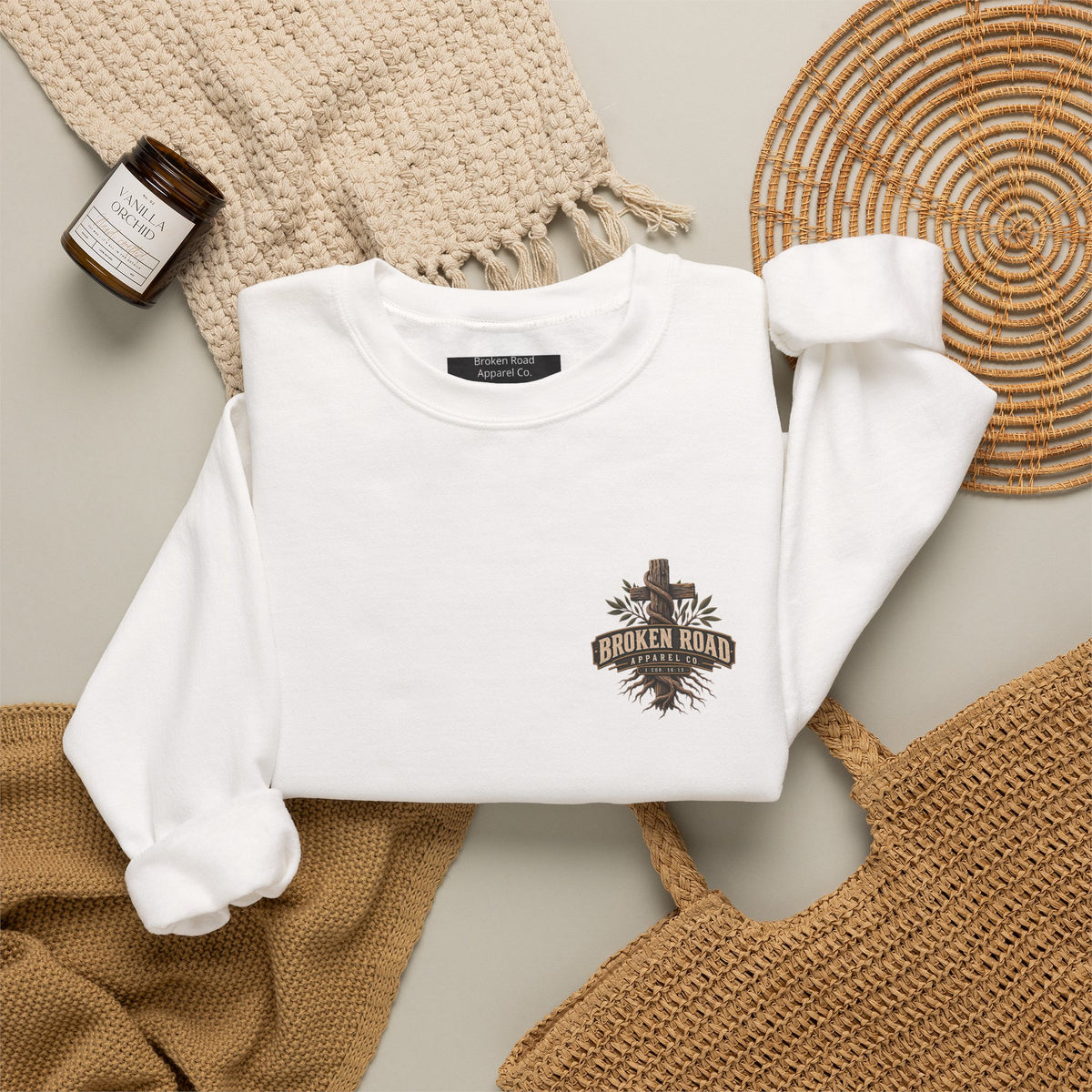 Stand Firm™ - The Narrow Road Collection | Heavy Blend Crewneck Sweatshirt | Broken Road Apparel Co.