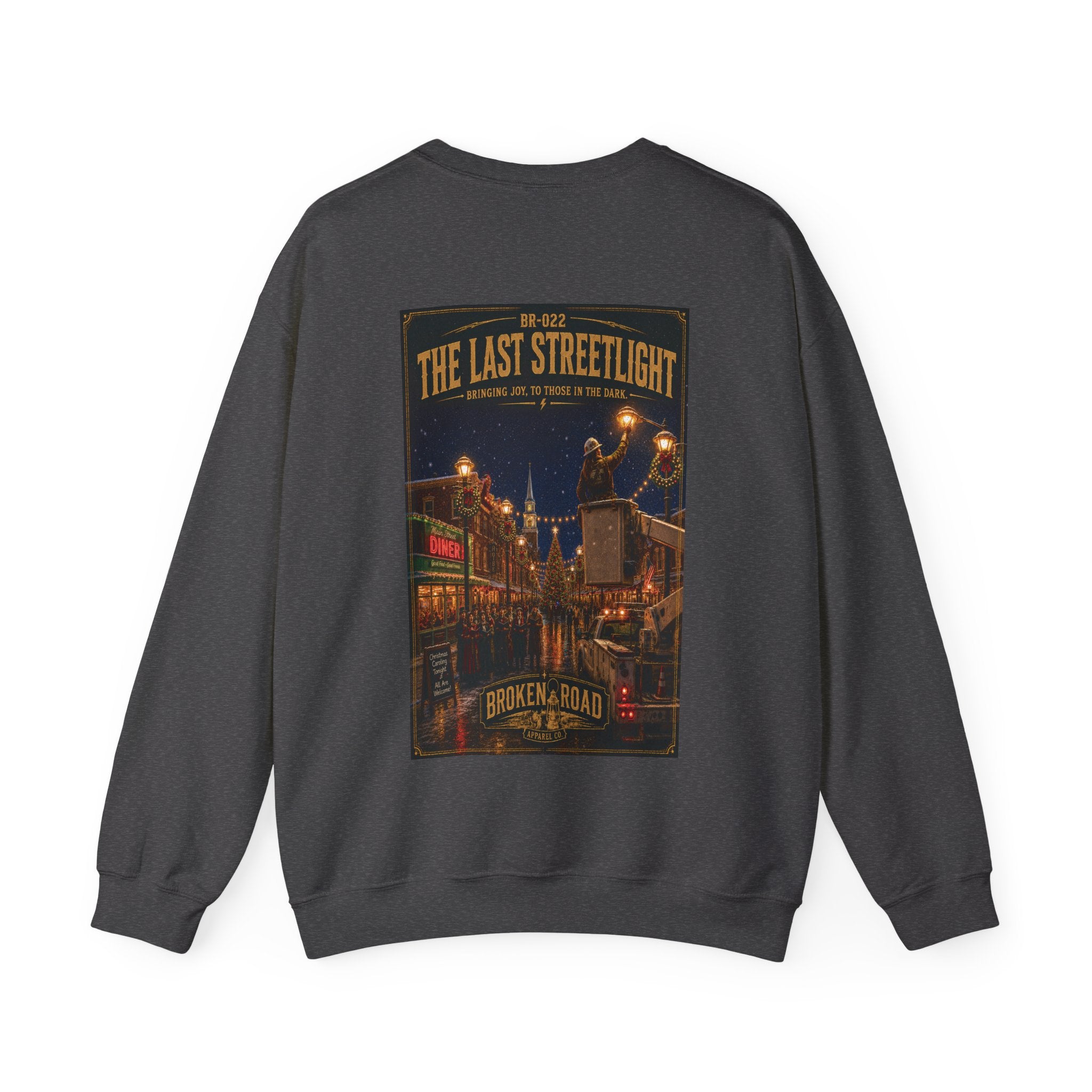 The Last Streetlight™ | Heavy Blend Crewneck Sweatshirt | Broken Road Apparel Co.