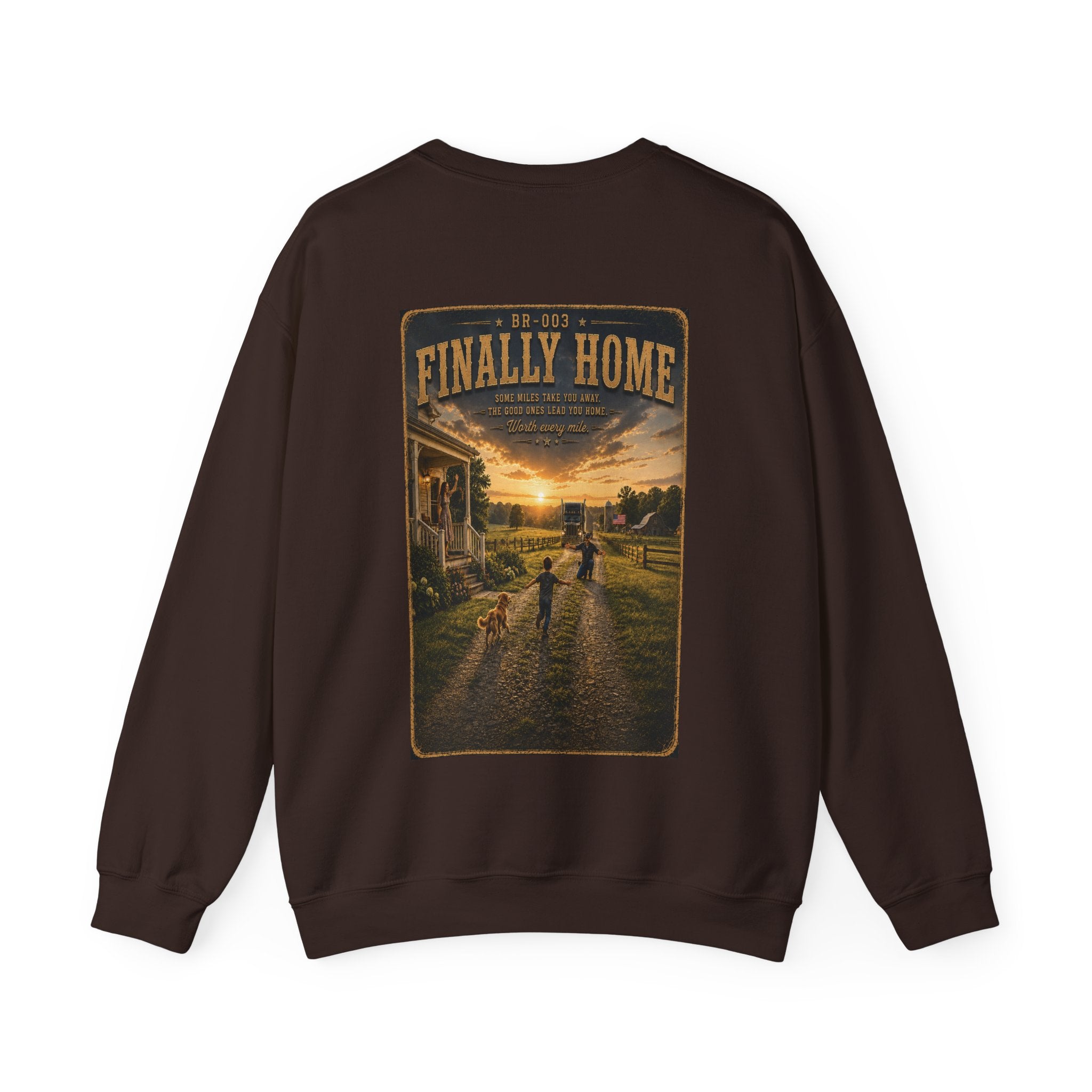 Finally Home™ | Heavy Blend Crewneck Sweatshirt | Broken Road Apparel Co.